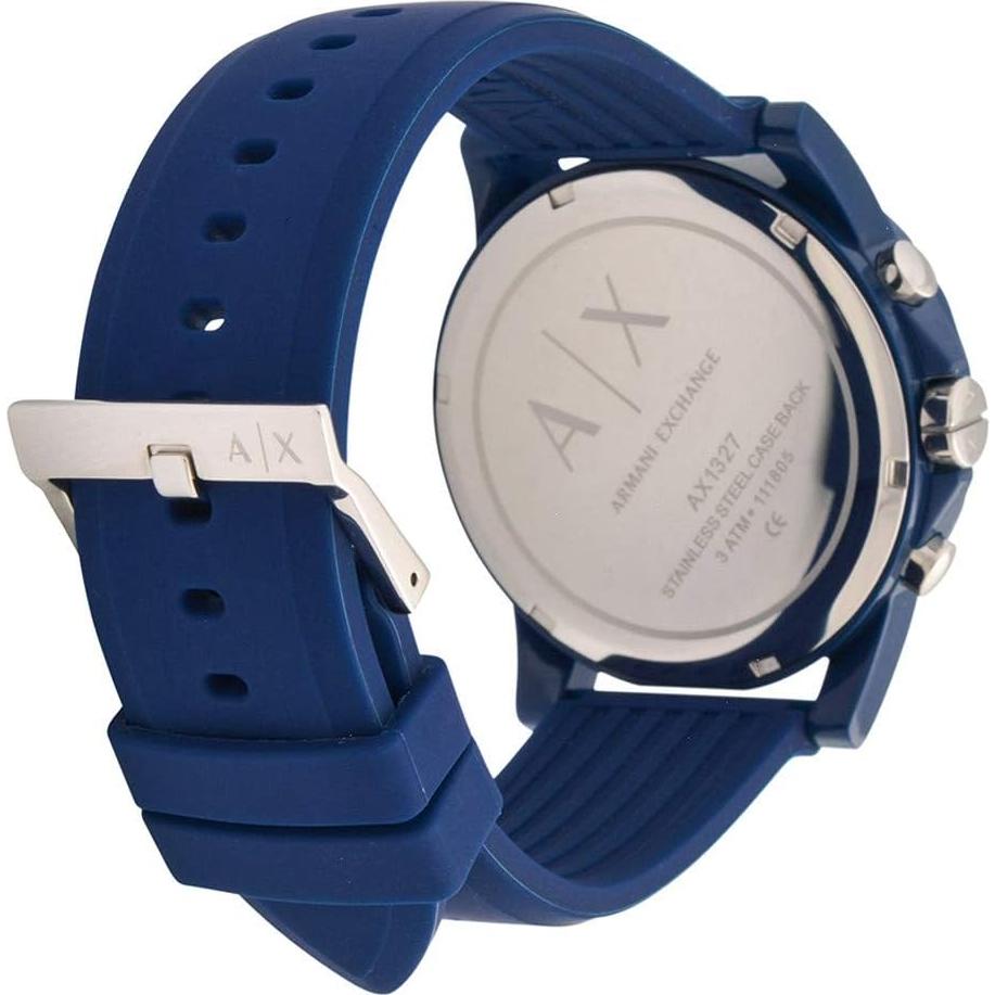 Reloj Cronógrafo AX Armani Exchange 44mm Azul Silicona