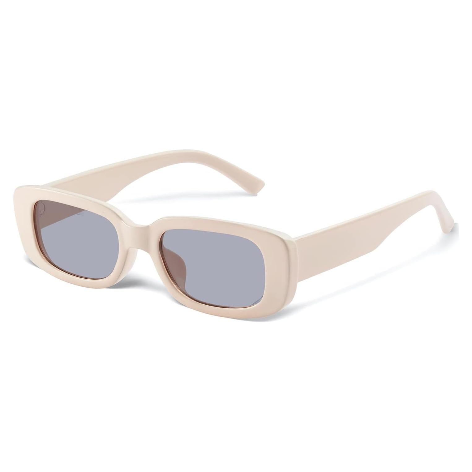 Gafas de sol rectangulares JASPIN UV400 unisex gris beige
