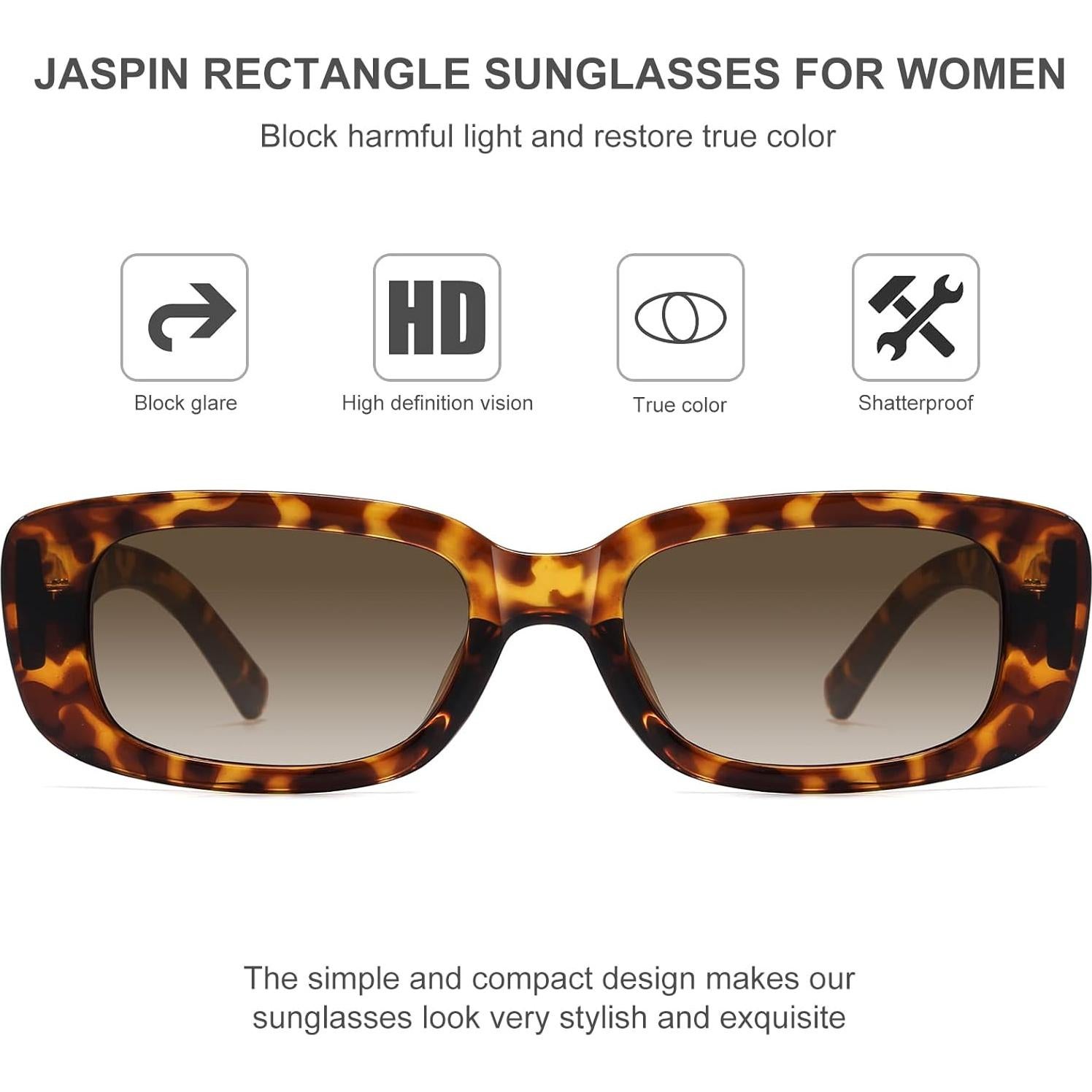 Gafas de Sol Rectangulares JASPIN UV400 Estilo Retro