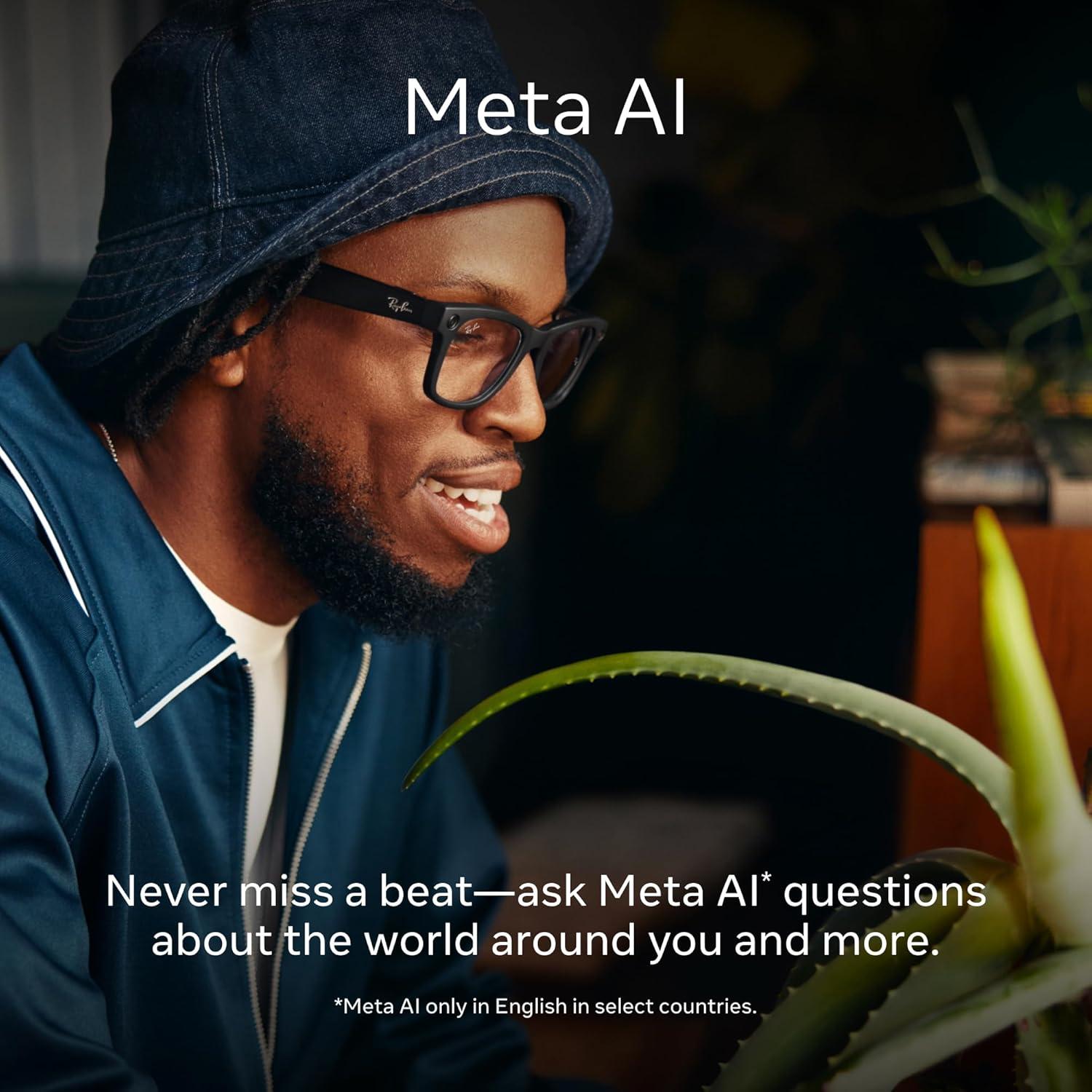 Gafas Meta Ray-Ban Wayfarer con cámara 12 MP y audio