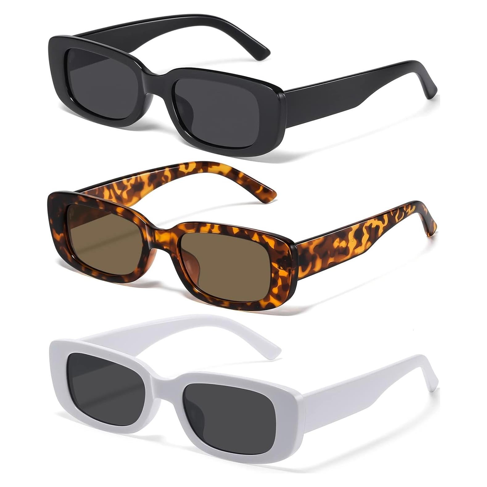 Gafas de Sol Rectangulares JASPIN UV400 Unisex Retro 90s