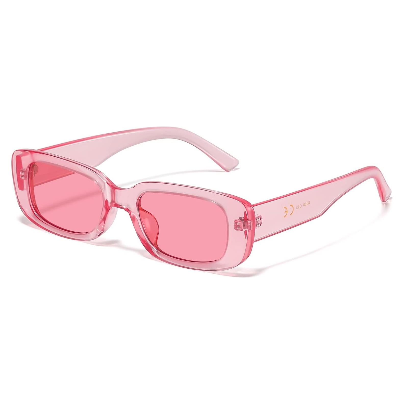 Gafas de Sol Rectangulares JASPIN UV400 Rosa Claro