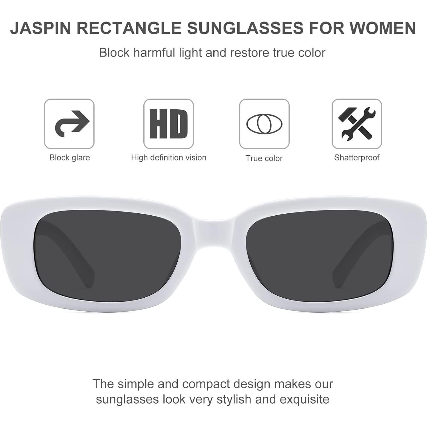 Gafas de Sol Rectangulares JASPIN UV400 Unisex Retro