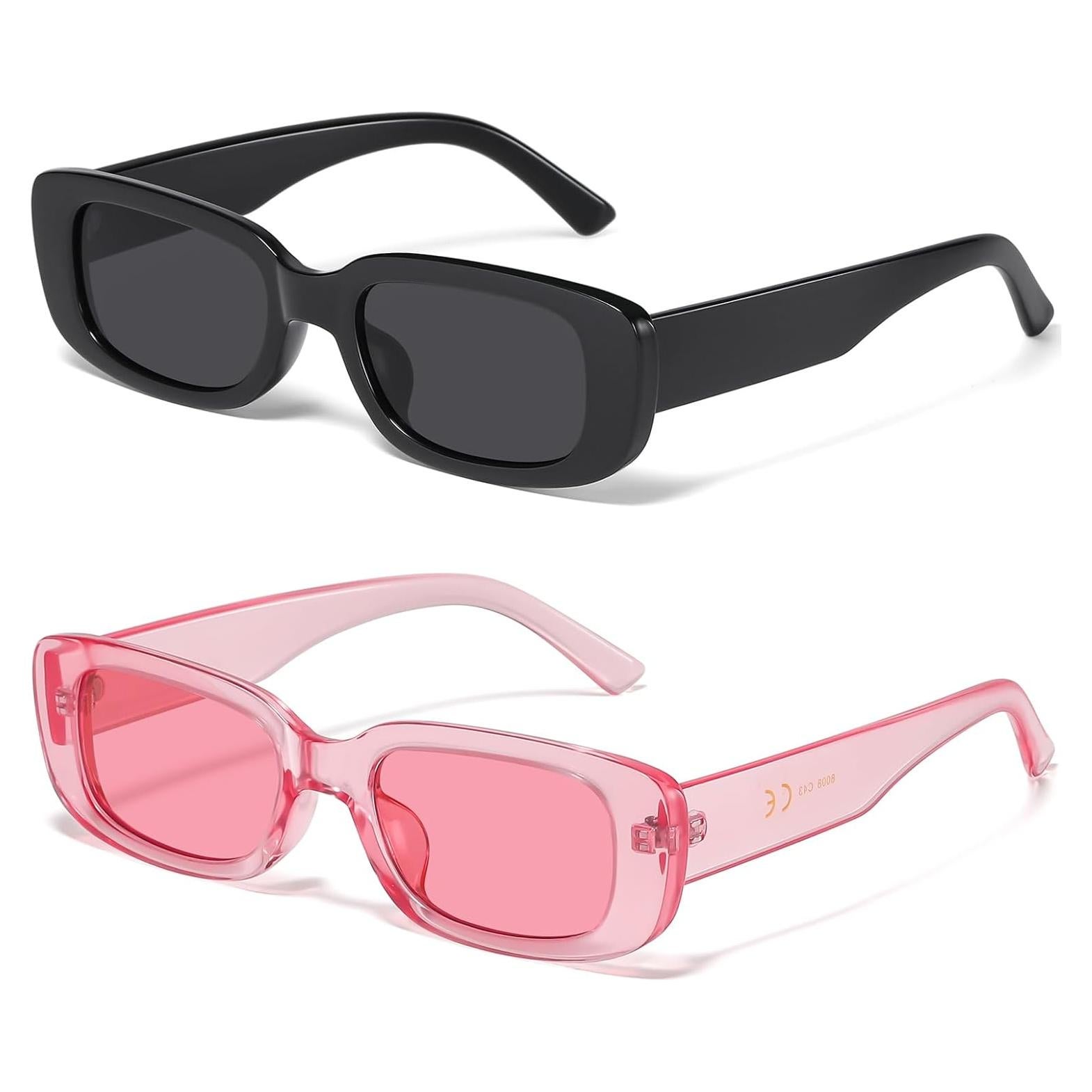 Gafas de Sol Rectangulares JASPIN UV400 Unisex Retro Y2K