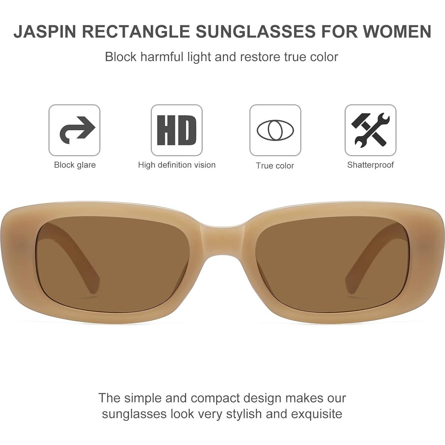 Gafas de Sol Rectangulares JASPIN UV400 Unisex Retro