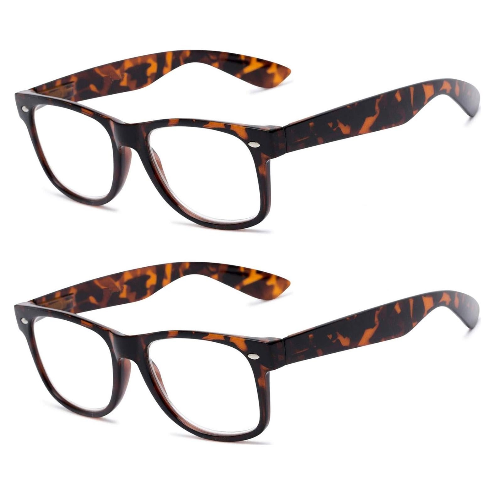 Gafas de Lectura Retro 2 Pares VeryHobby +2.25 Marrón Tortuga