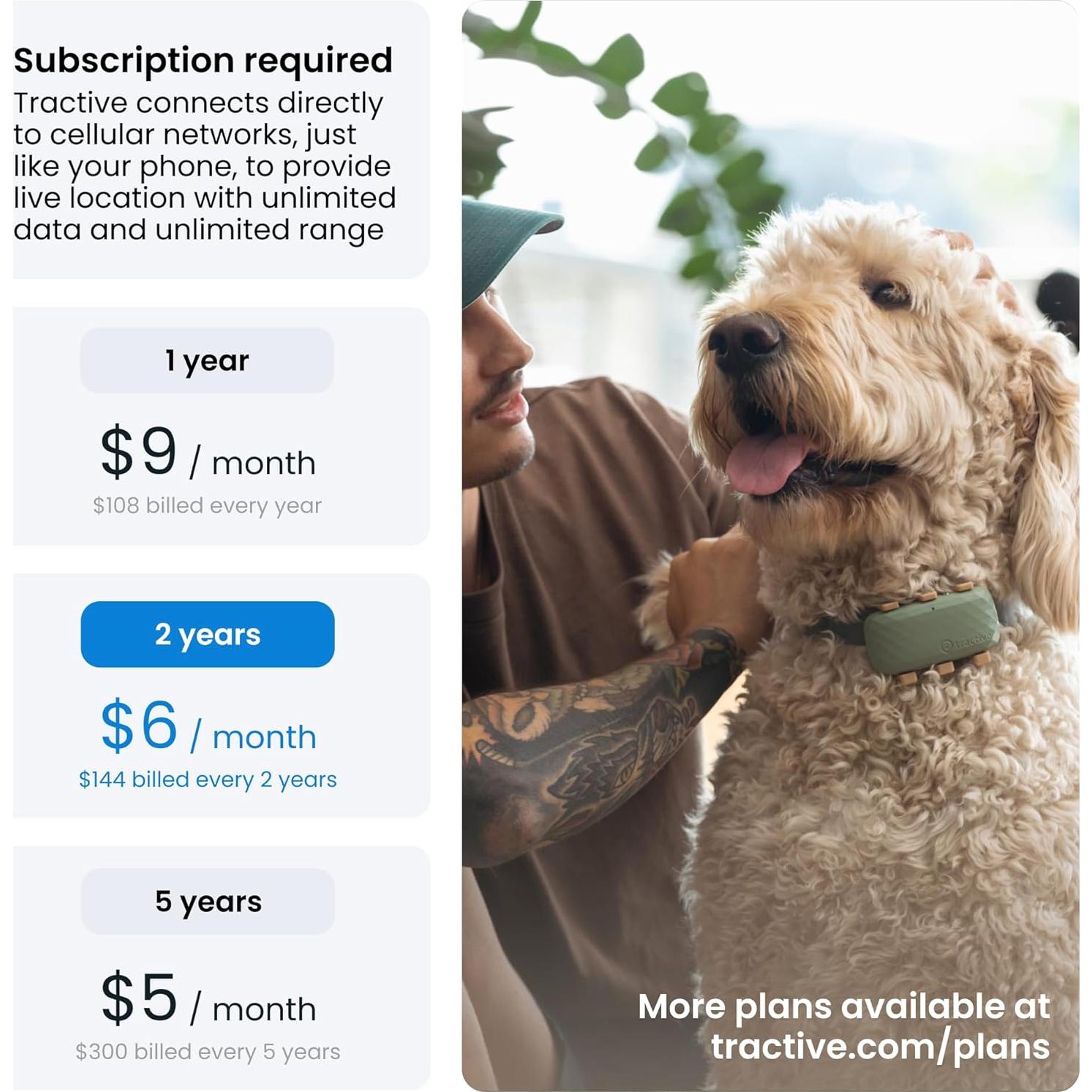 Rastreador GPS Tractive XL para Perros +22,68 kg Verde