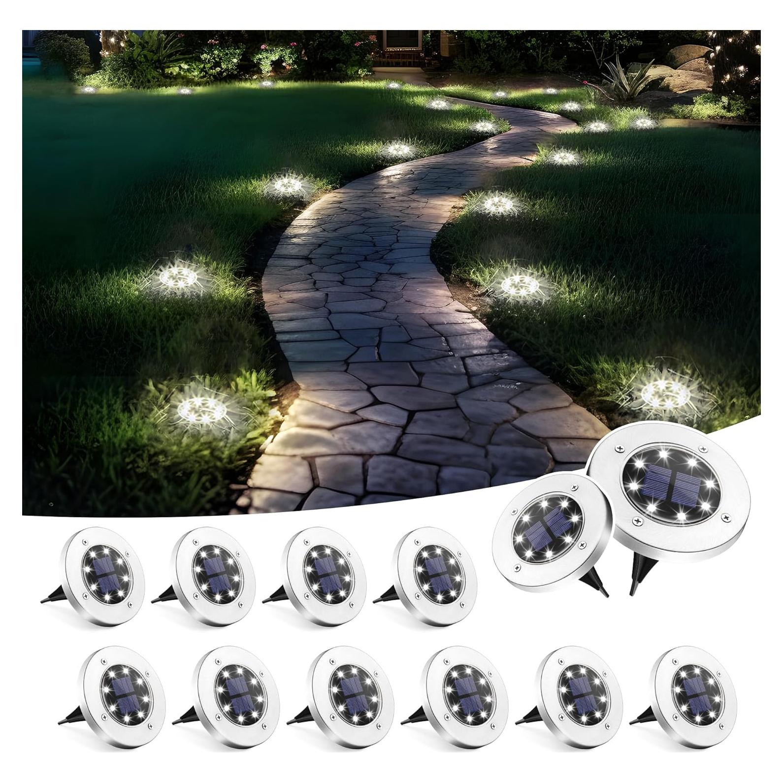 Luces Solares SOLPEX 12 Pzs LED Jardín Impermeables