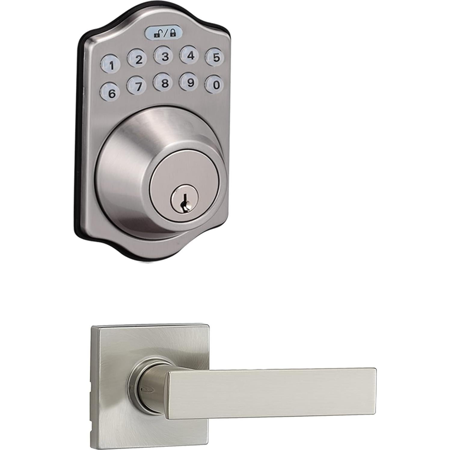 Cerradura Electrónica Amazon Basics con Teclado y Manija