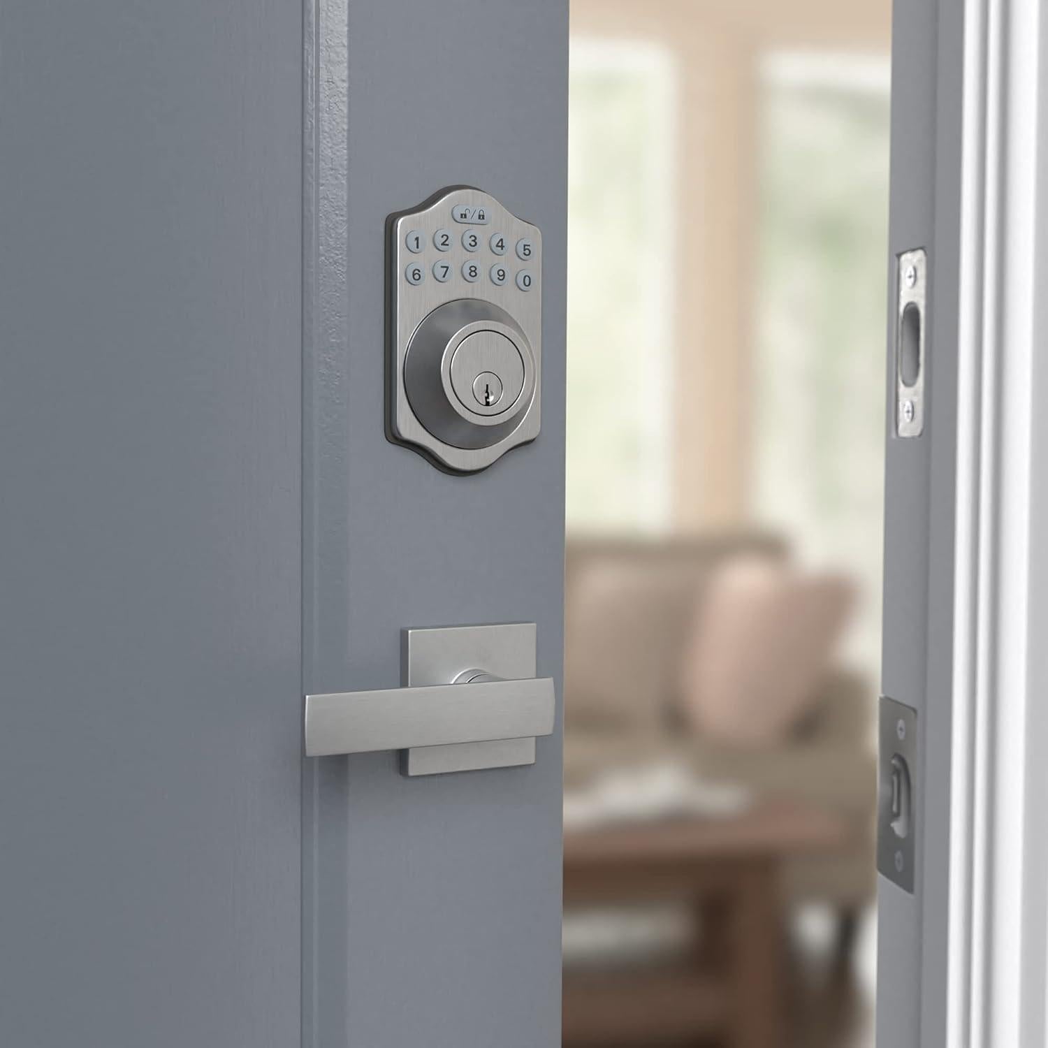 Cerradura Electrónica Amazon Basics con Teclado y Manija