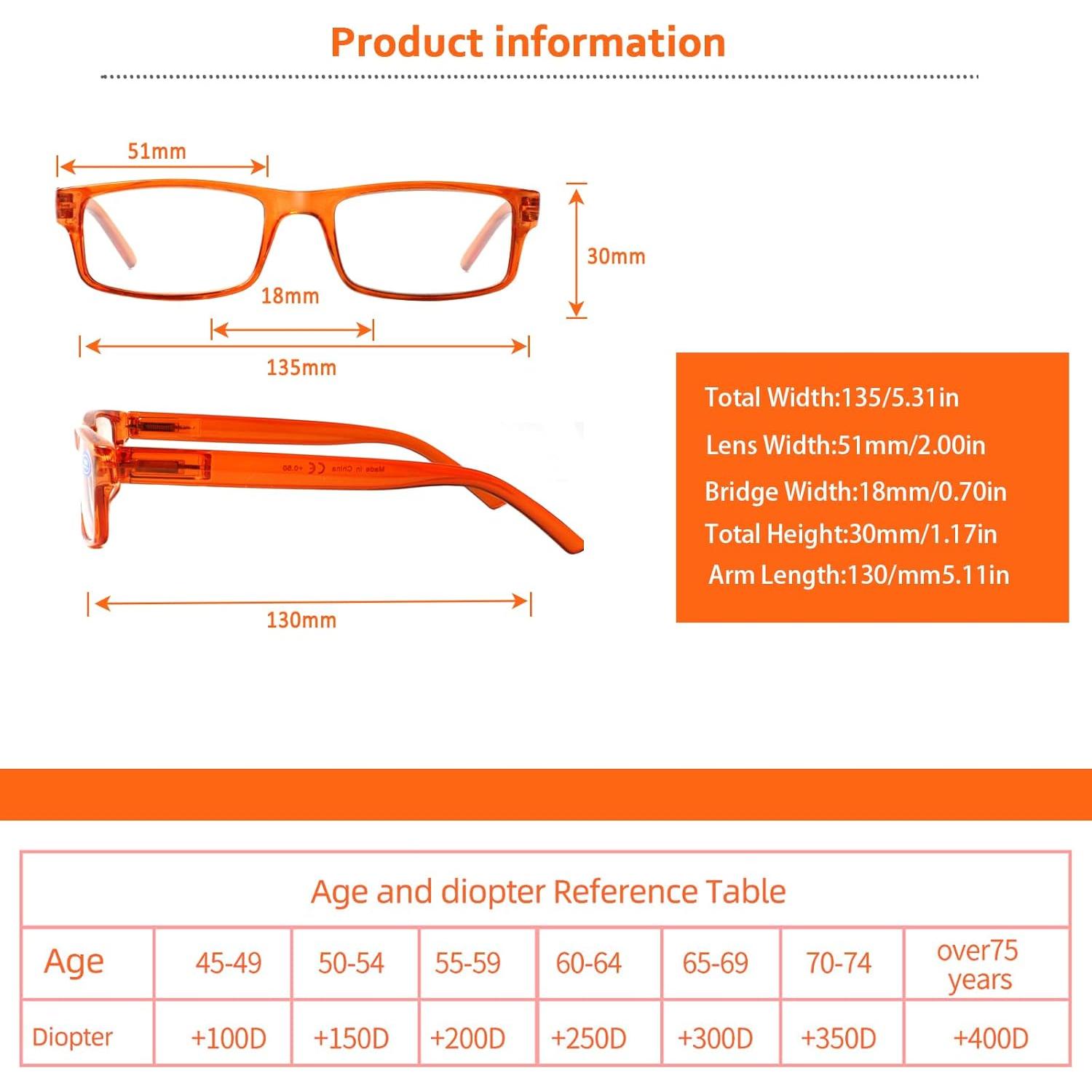 Paquete de 6 Gafas de Lectura con Filtro Azul - Unisex