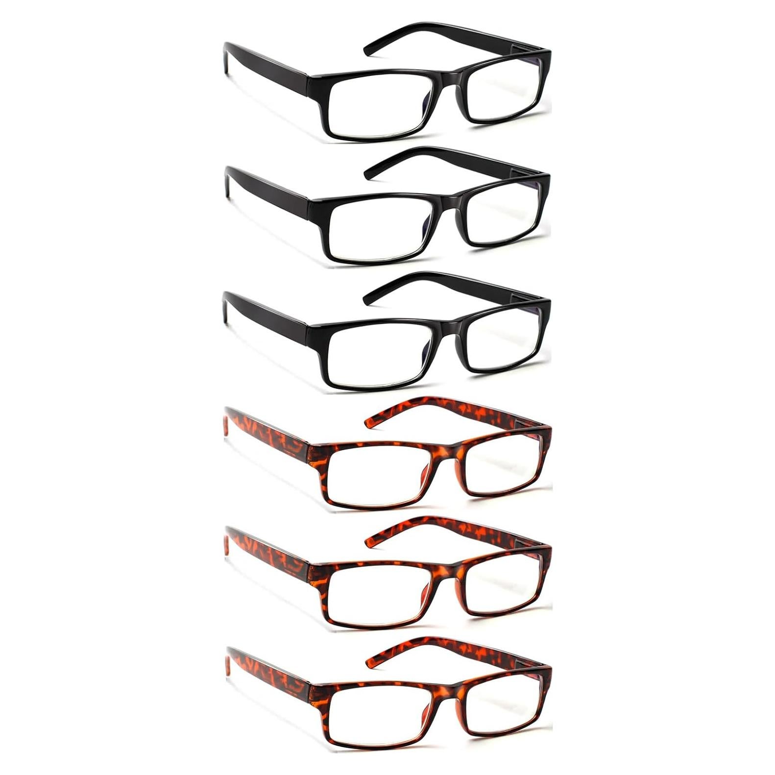 Paquete de 6 Gafas de Lectura con Filtro Azul 2.0x