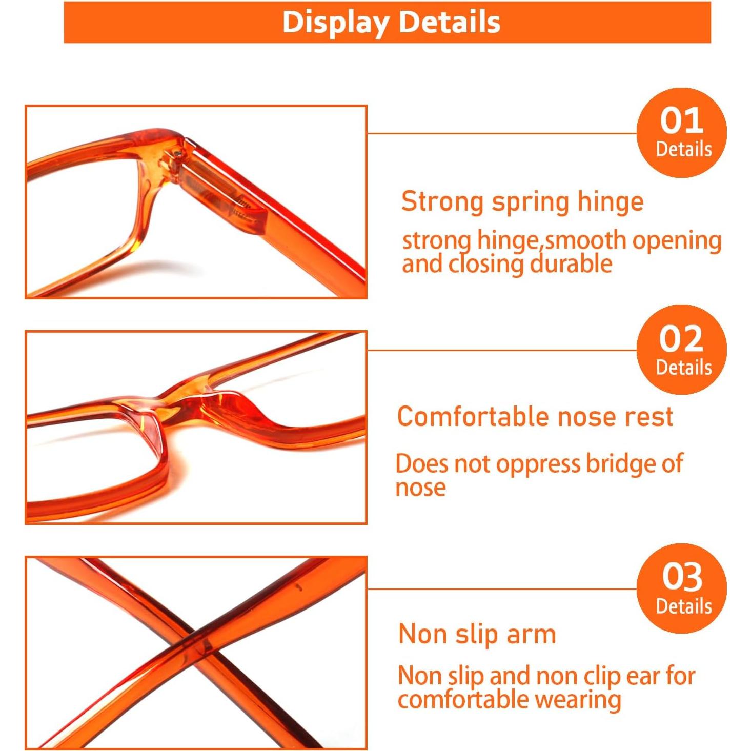 Paquete de 6 Gafas de Lectura con Filtro Azul - Unisex