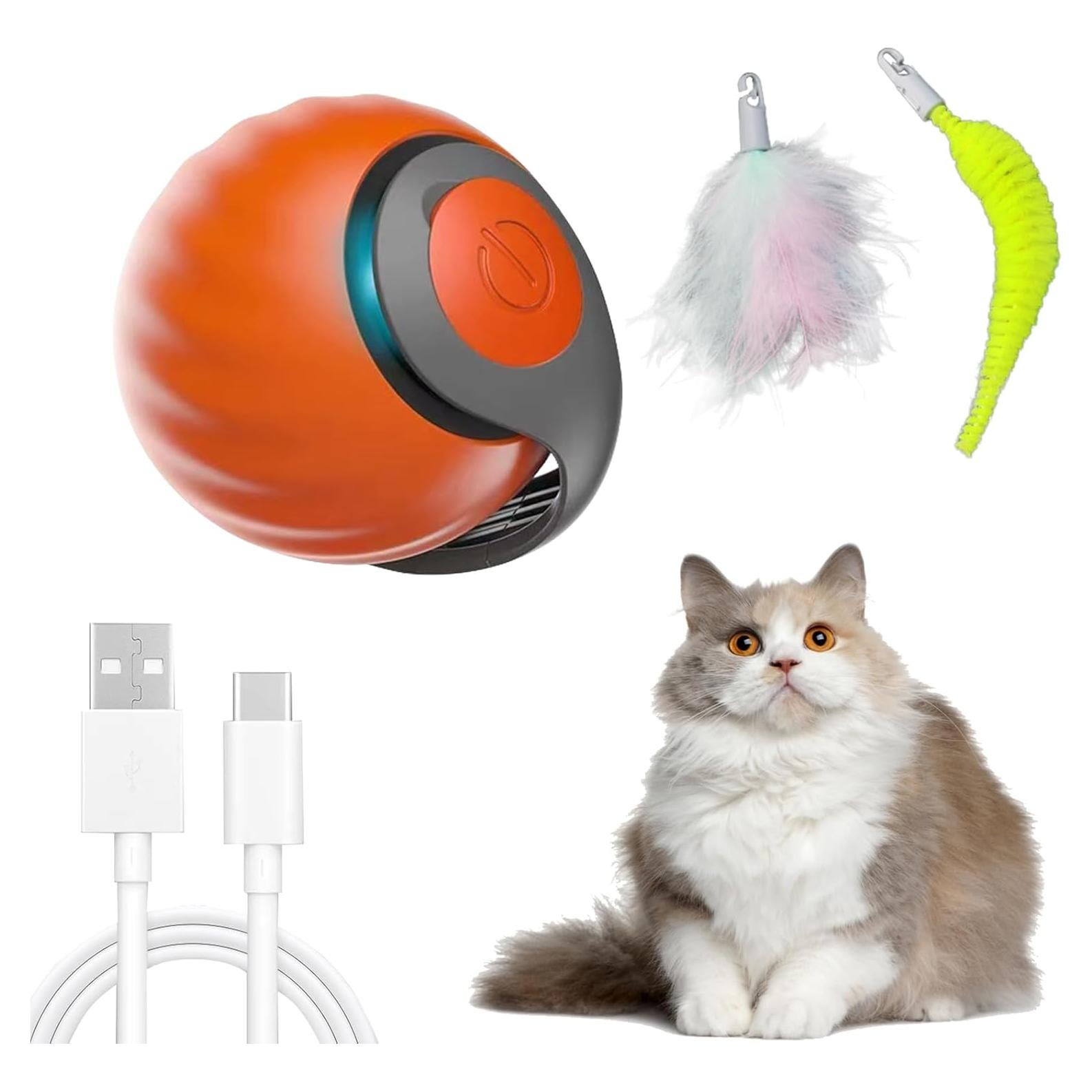 Bola Interactiva para Gatos Oiuyamn con Pluma y Modos
