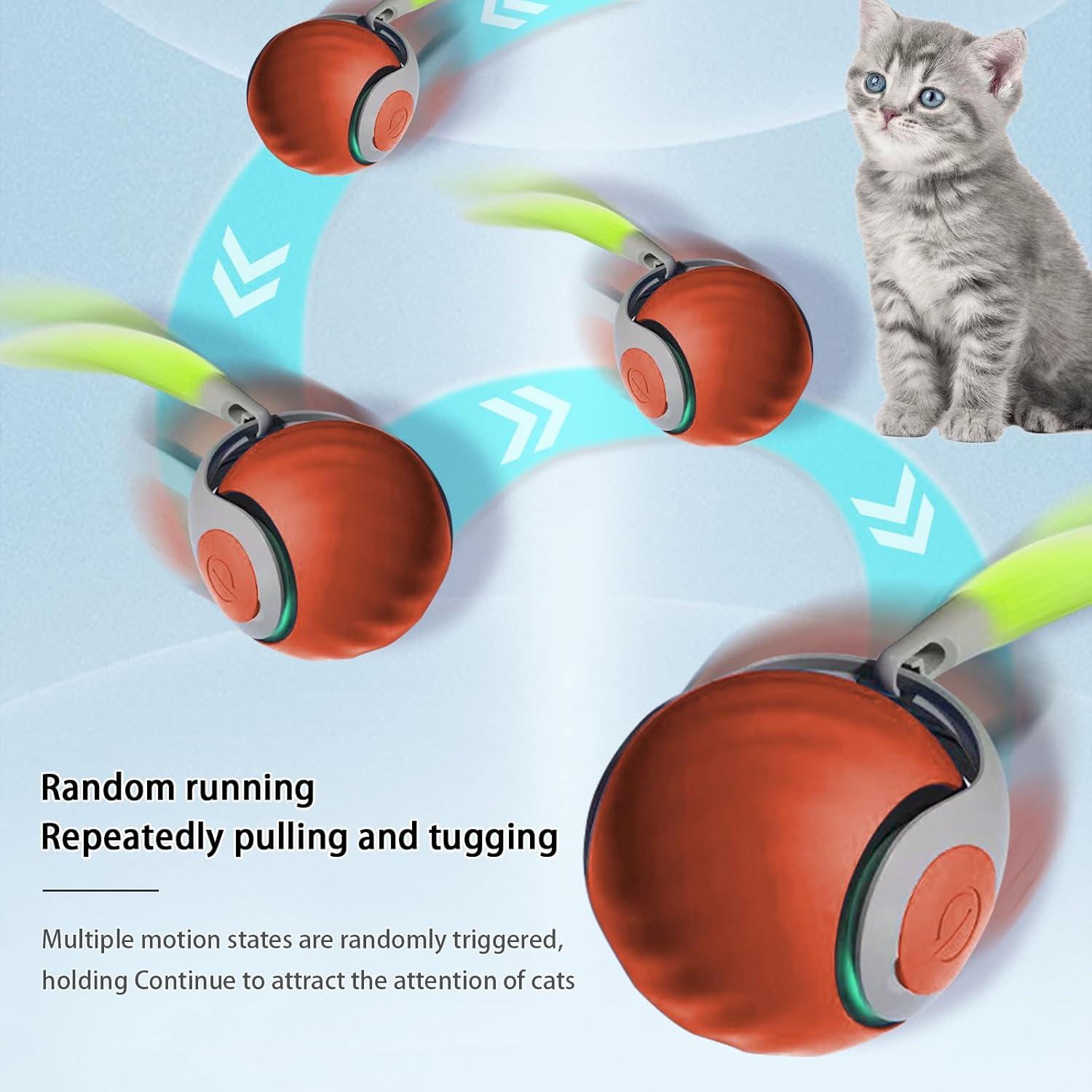 Bola Interactiva para Gatos Oiuyamn con Pluma y Modos