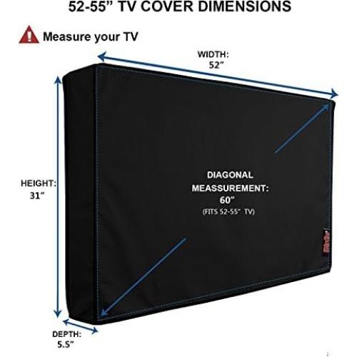 Funda para TV Exterior iBirdie 52-55" Impermeable Negra