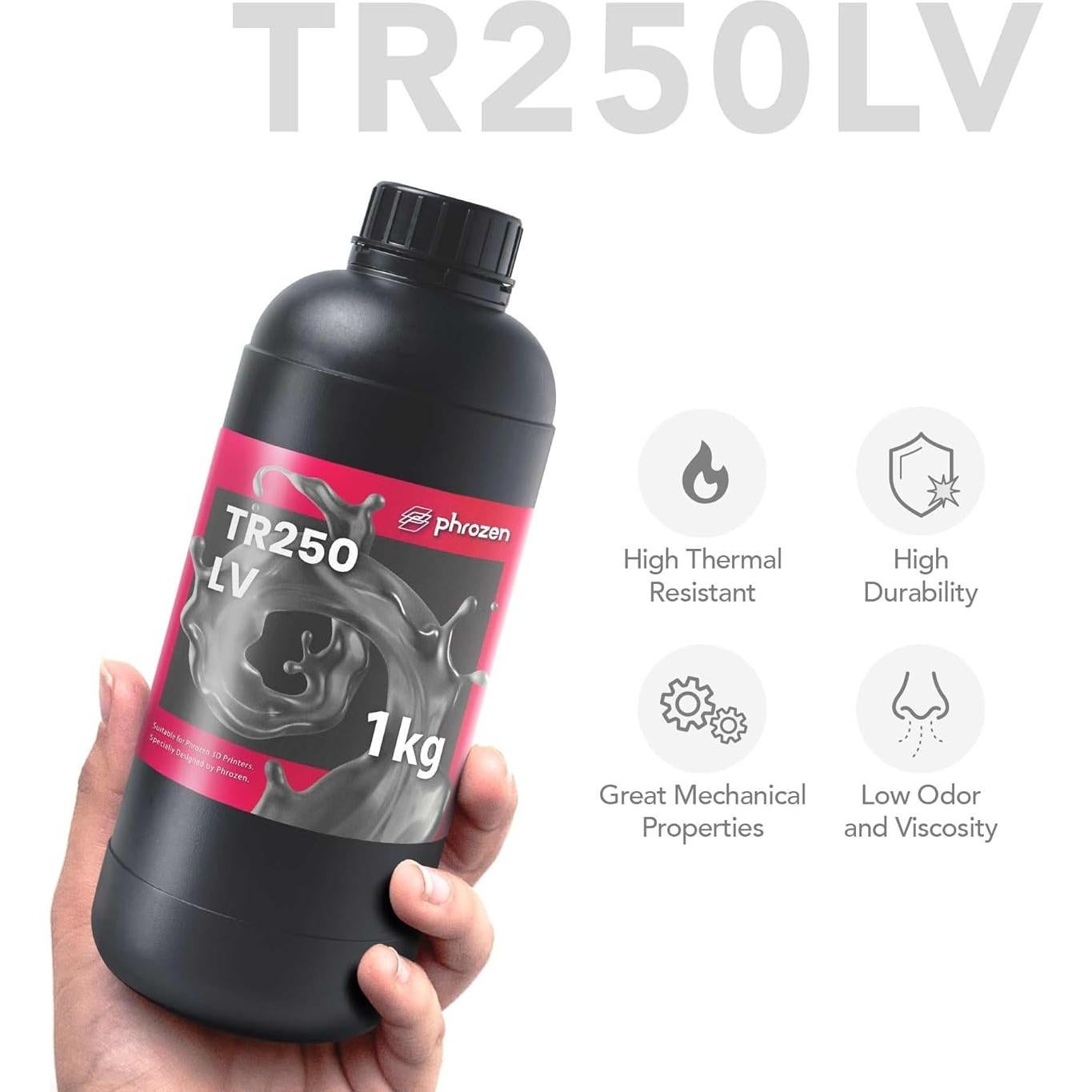 Resina 3D Phrozen TR250LV 1KG Alta Temperatura HDT80°C