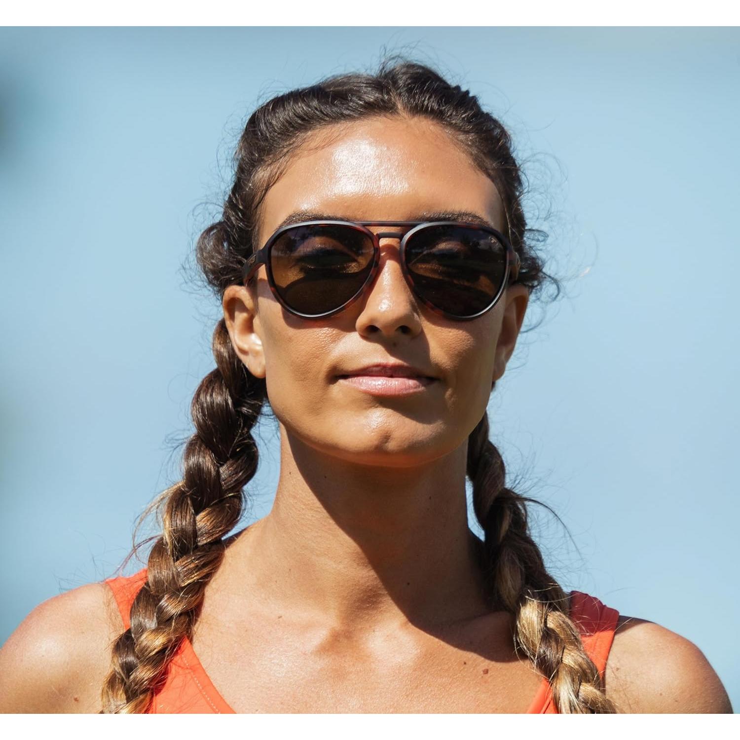 Gafas de sol Selca Tangle Free Unisex - Lentes marrones UV