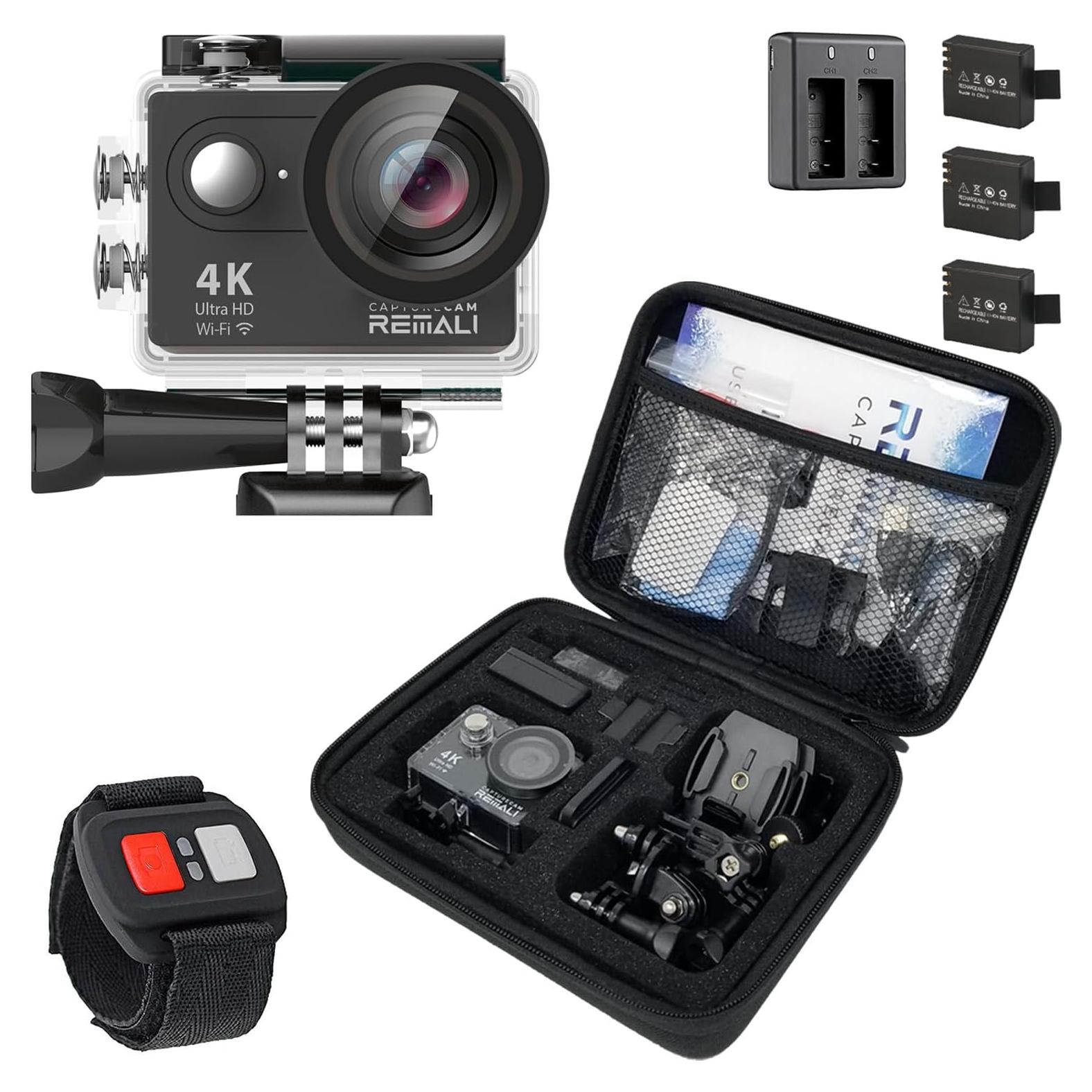 Cámara de Acción REMALI CaptureCam 4K Ultra HD 12MP WiFi