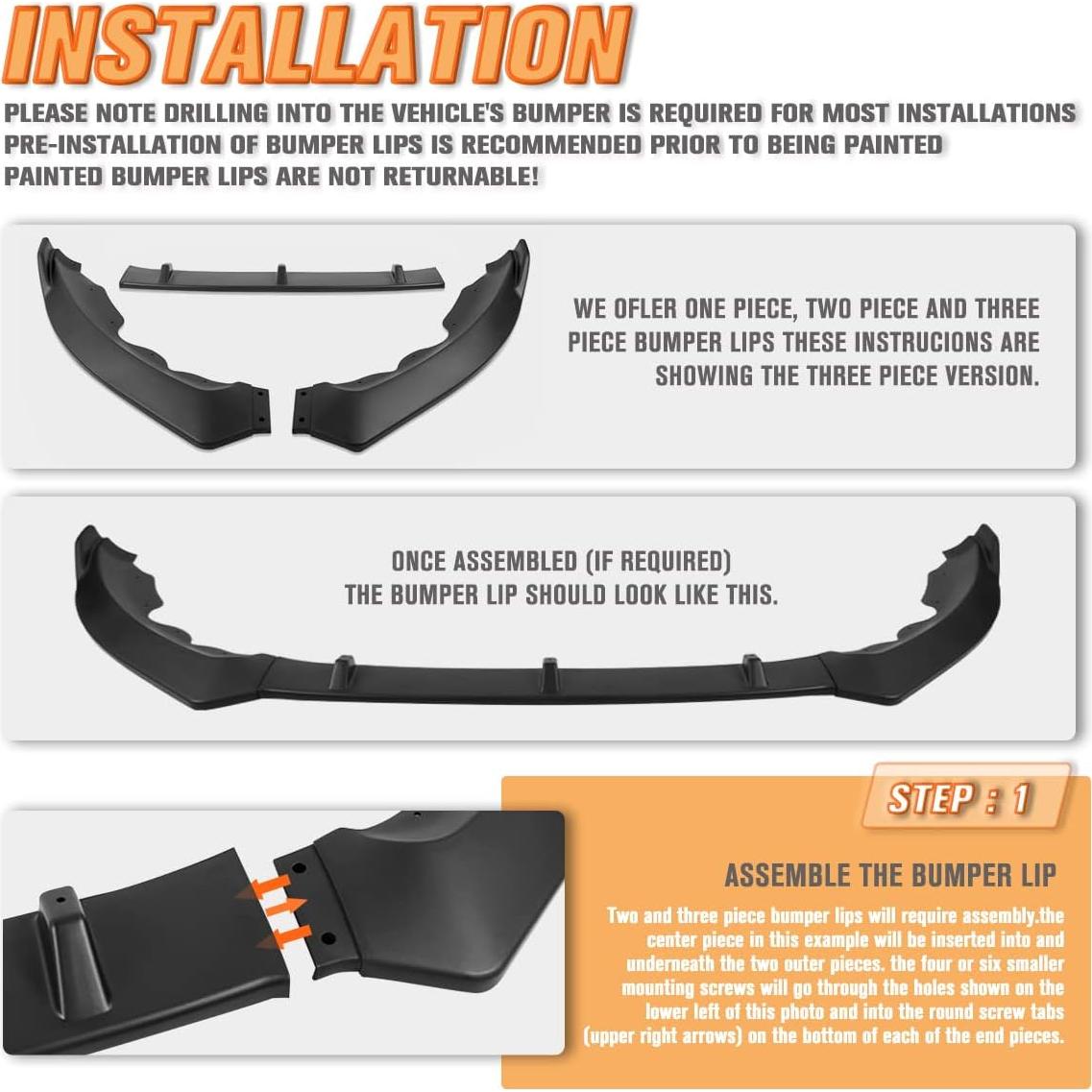 Labio Frontal Divisor Spoiler PM Performotor para VW Golf 2018-2021