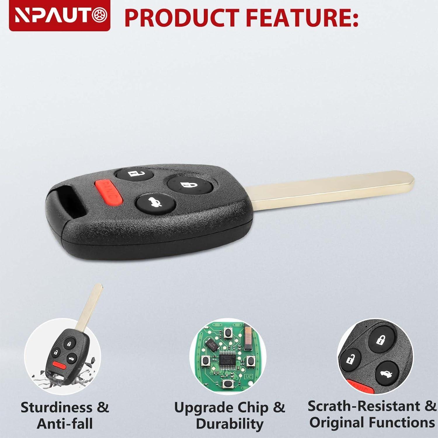 Llavero NPAUTO para Honda Civic 2006-2013, Control Remoto