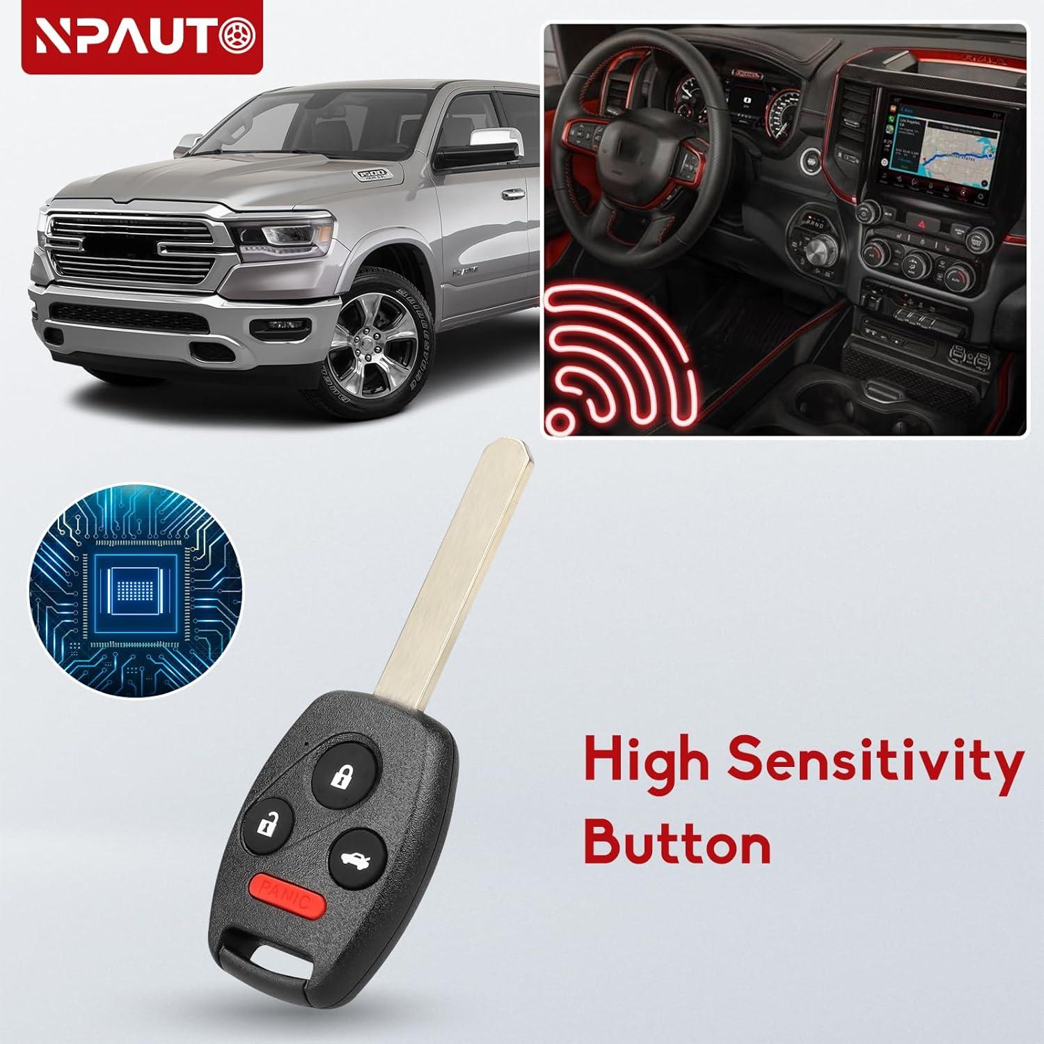Llavero NPAUTO para Honda Civic 2006-2013, Control Remoto