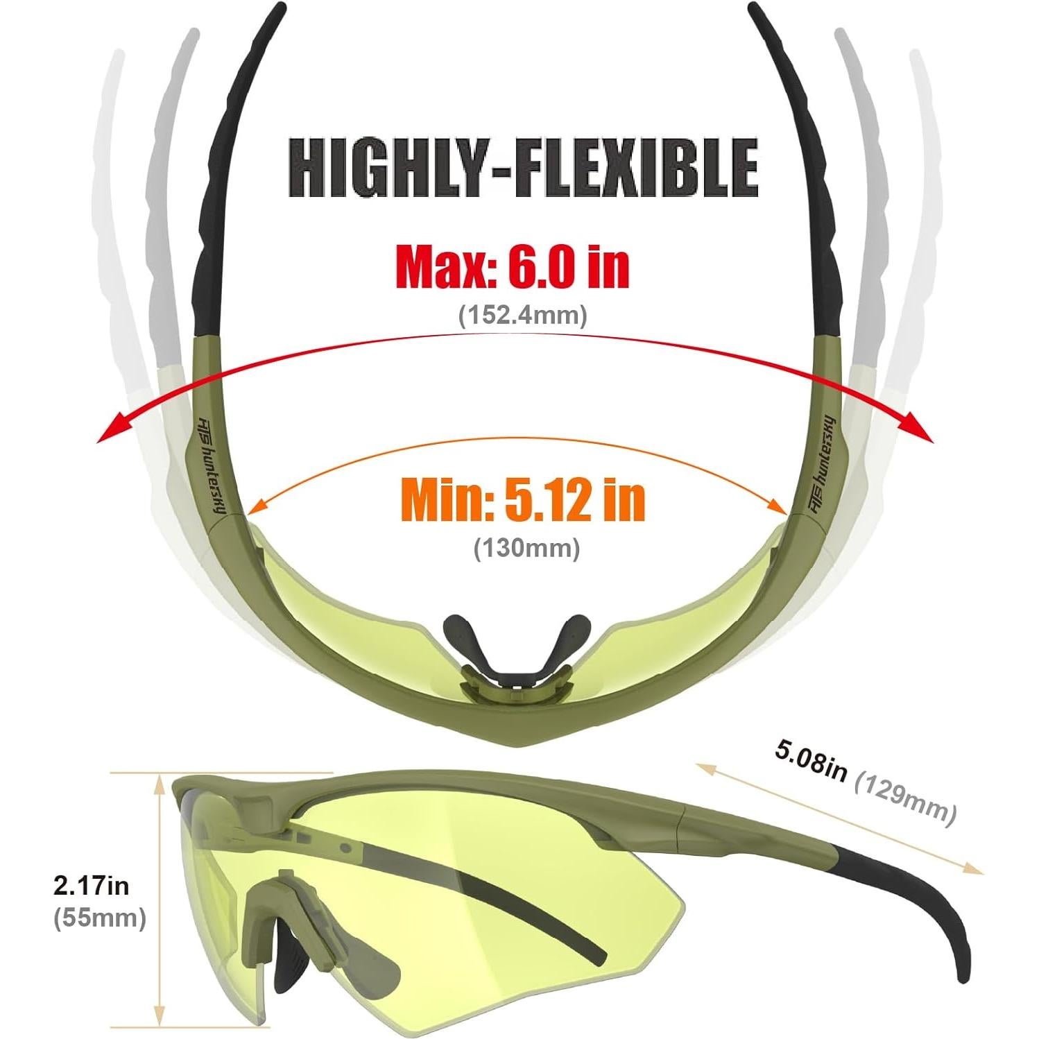 Gafas de seguridad S53 antiempañante para tiro y caza