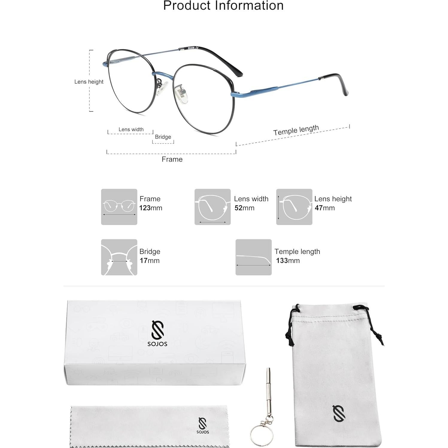 Gafas de Sol SOJOS Cat Eye con Bloqueo Luz Azul para Mujer