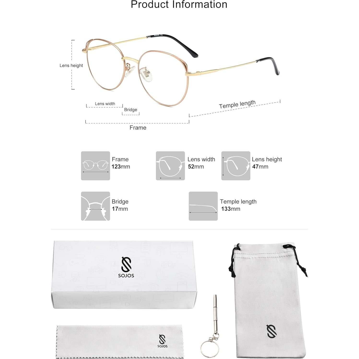 Gafas de Sol SOJOS Cat Eye con Bloqueo Luz Azul para Mujer