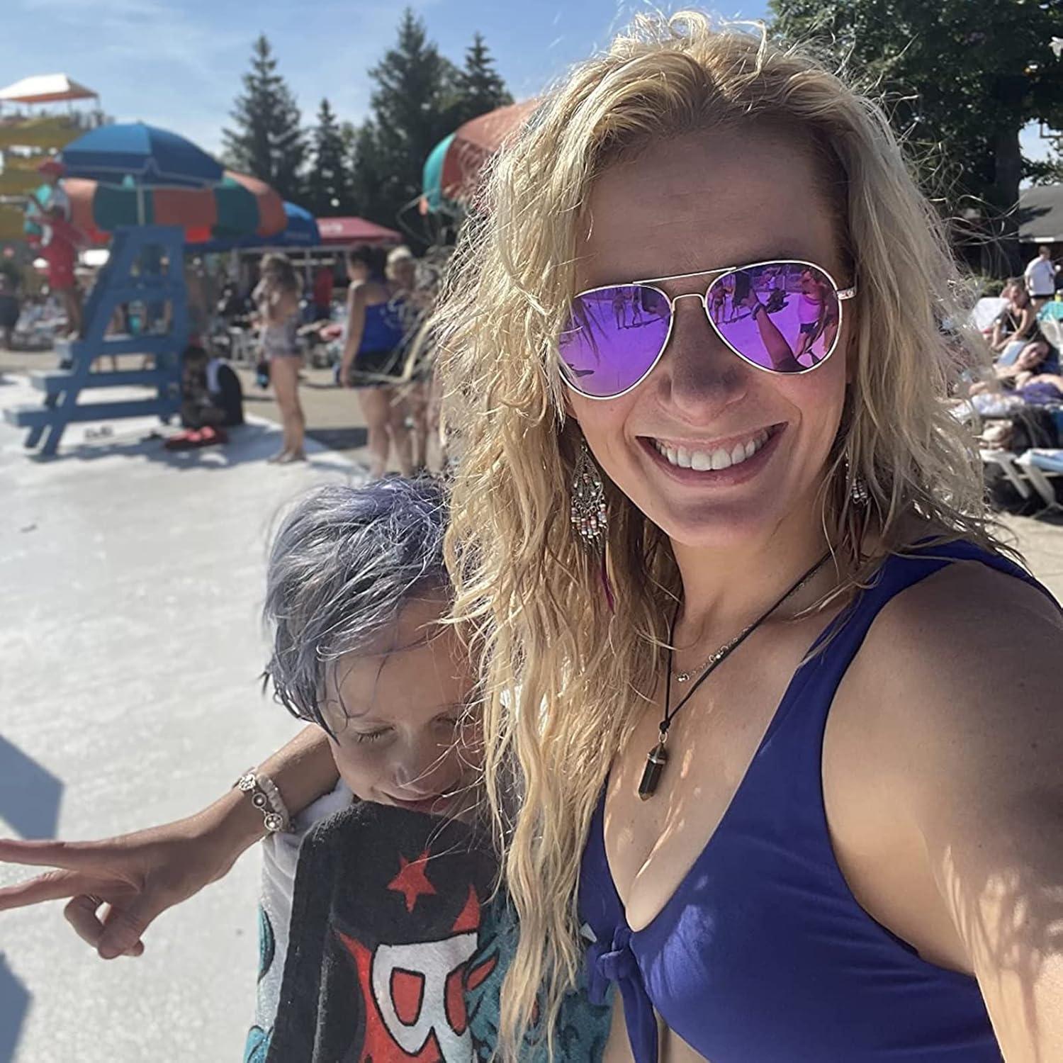 Gafas de sol aviador polarizadas PORADAY 58mm marco metal