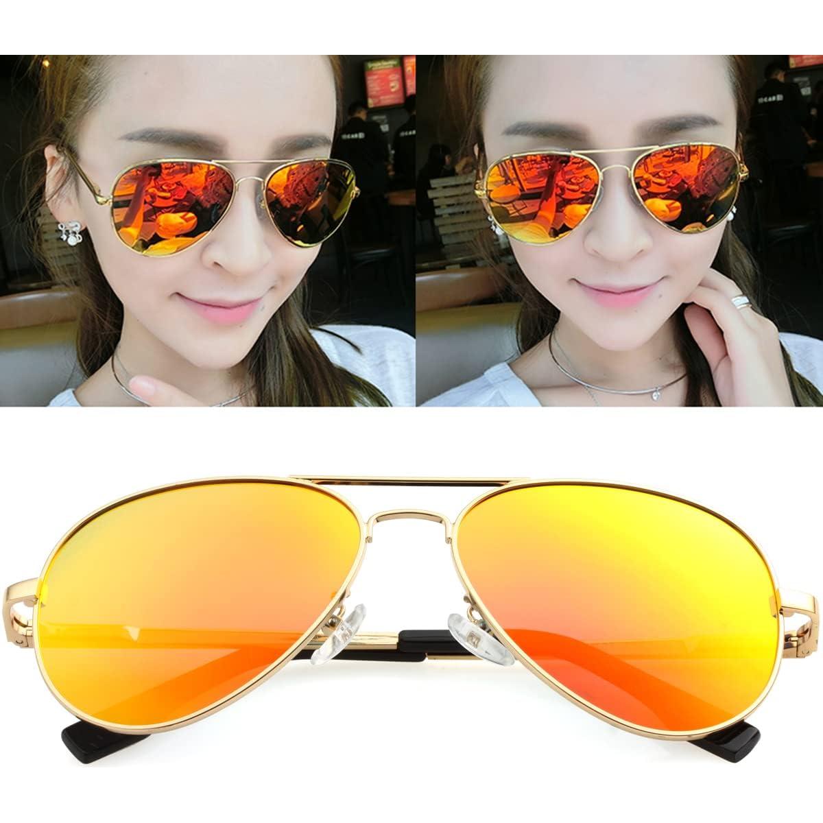 Gafas de sol aviador polarizadas PORADAY 58mm marco metal