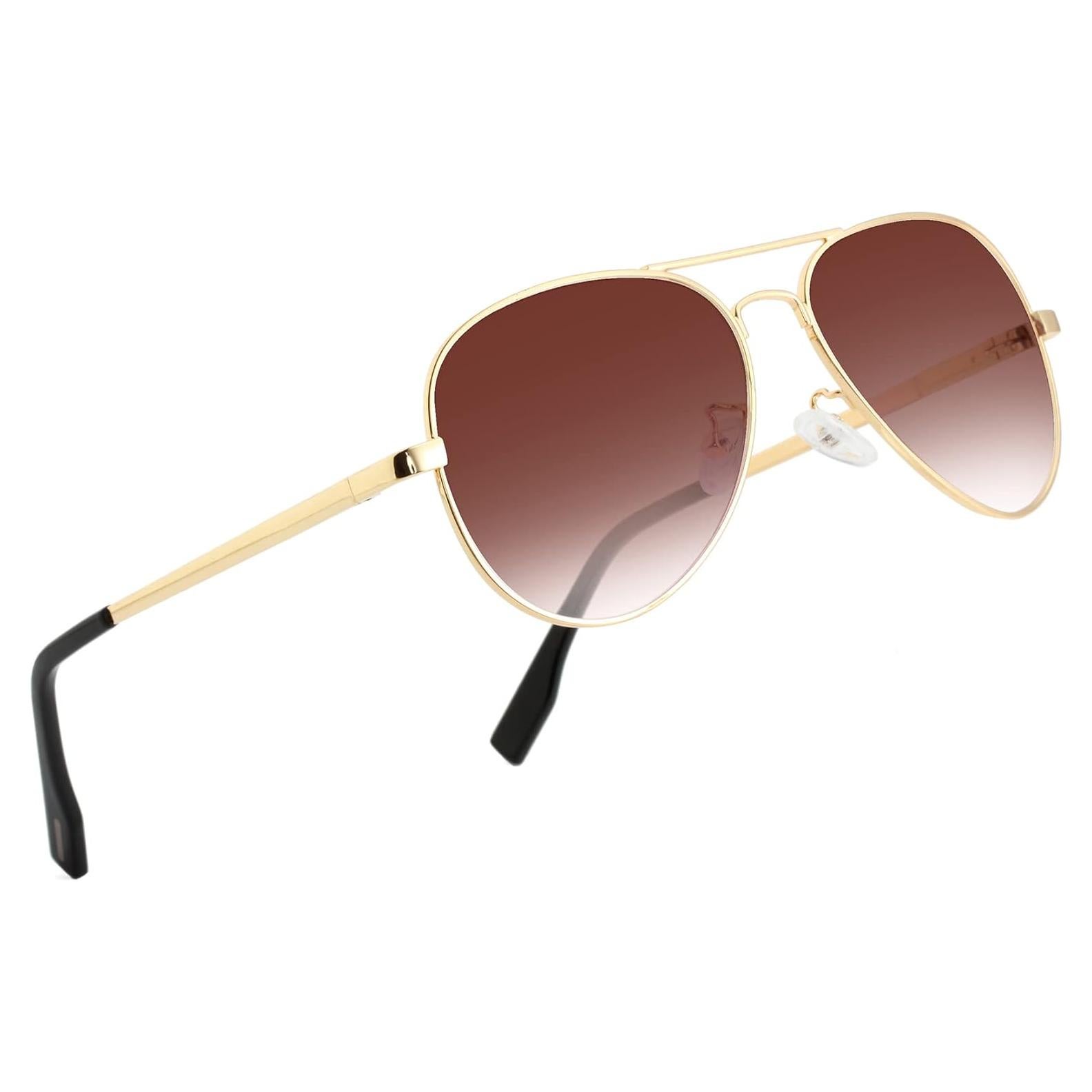 Gafas de sol aviador polarizadas PORADAY 58mm marco dorado