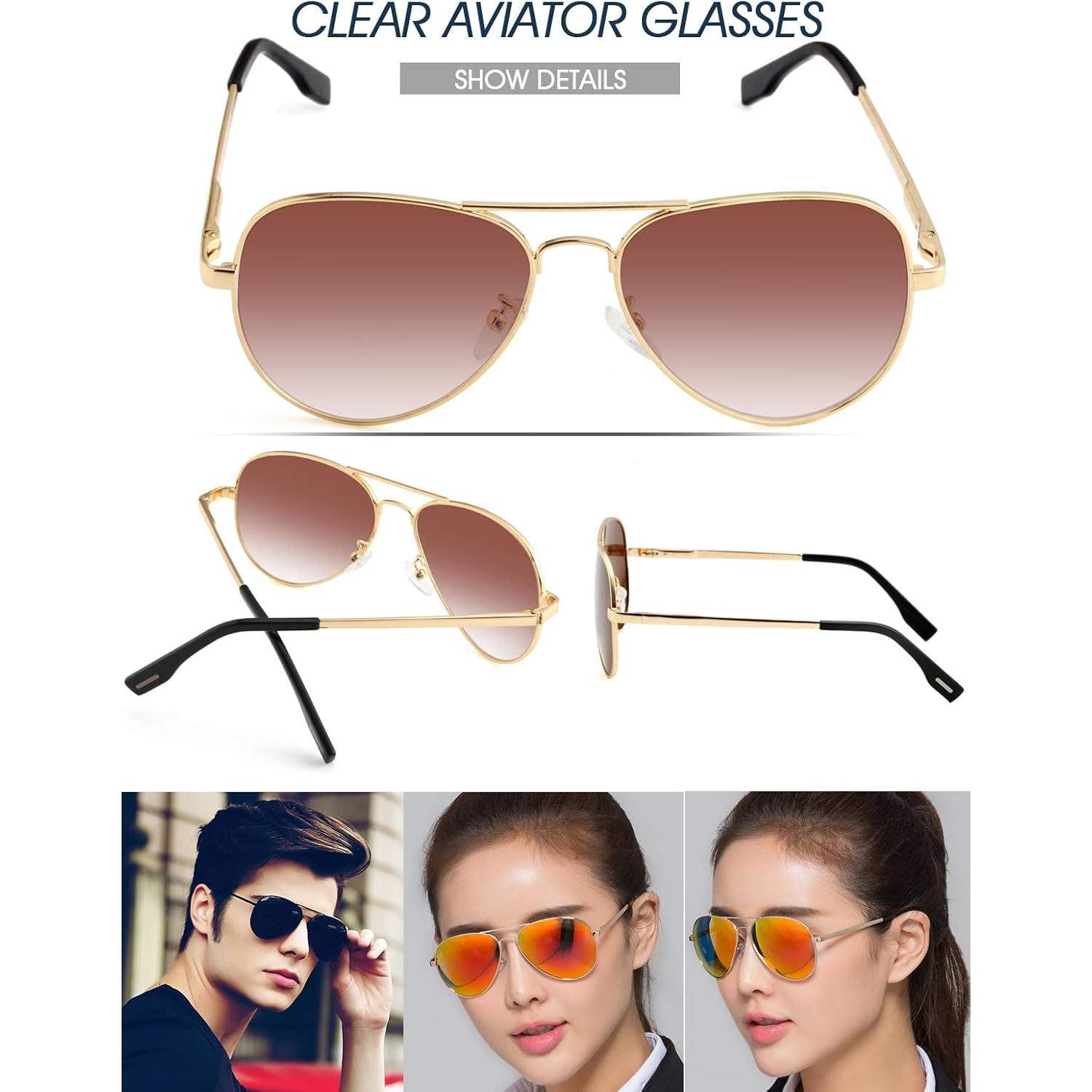 Gafas de sol aviador polarizadas PORADAY 58mm marco dorado