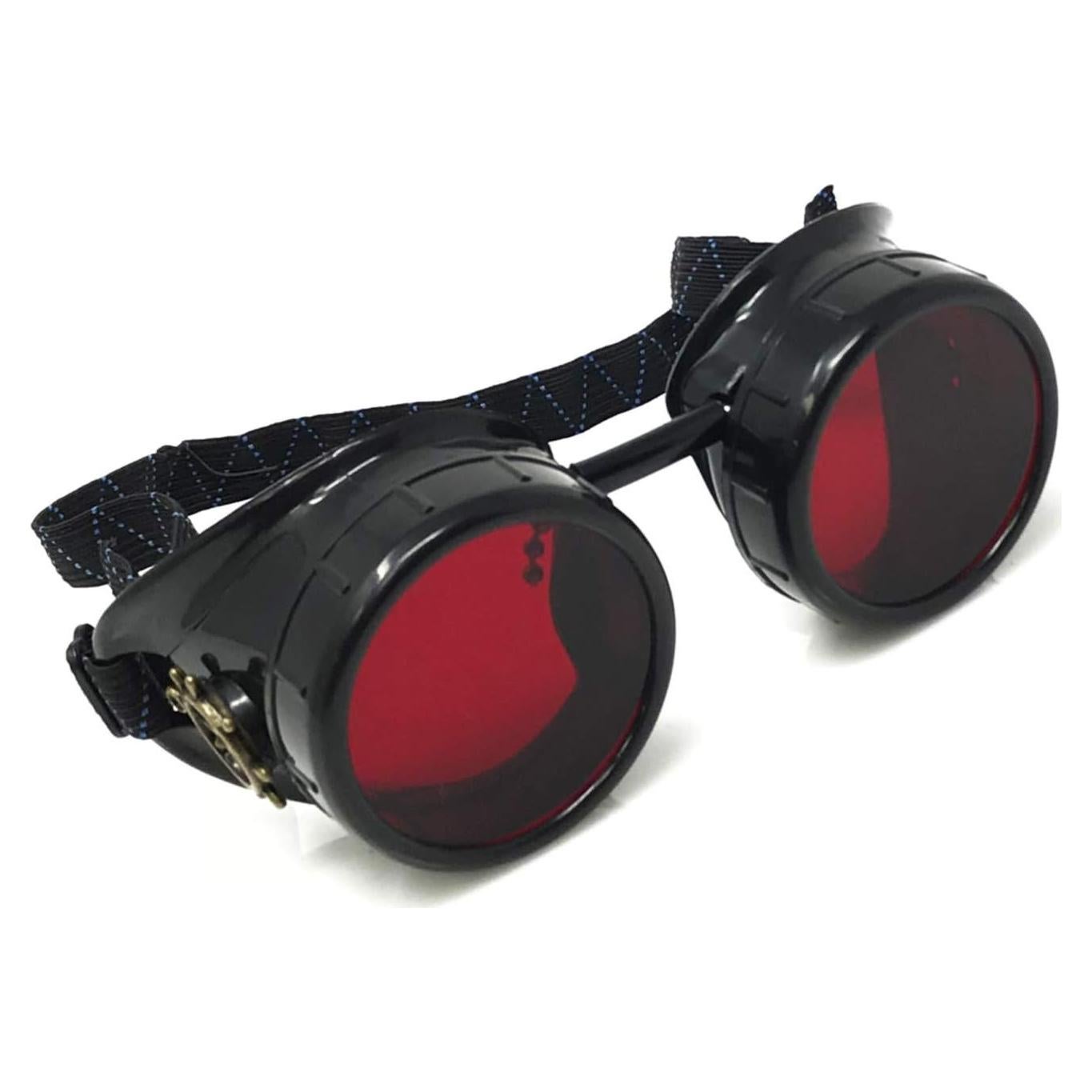 Gafas Steampunk UMBRELLALABORATORY Rojas Ajustables