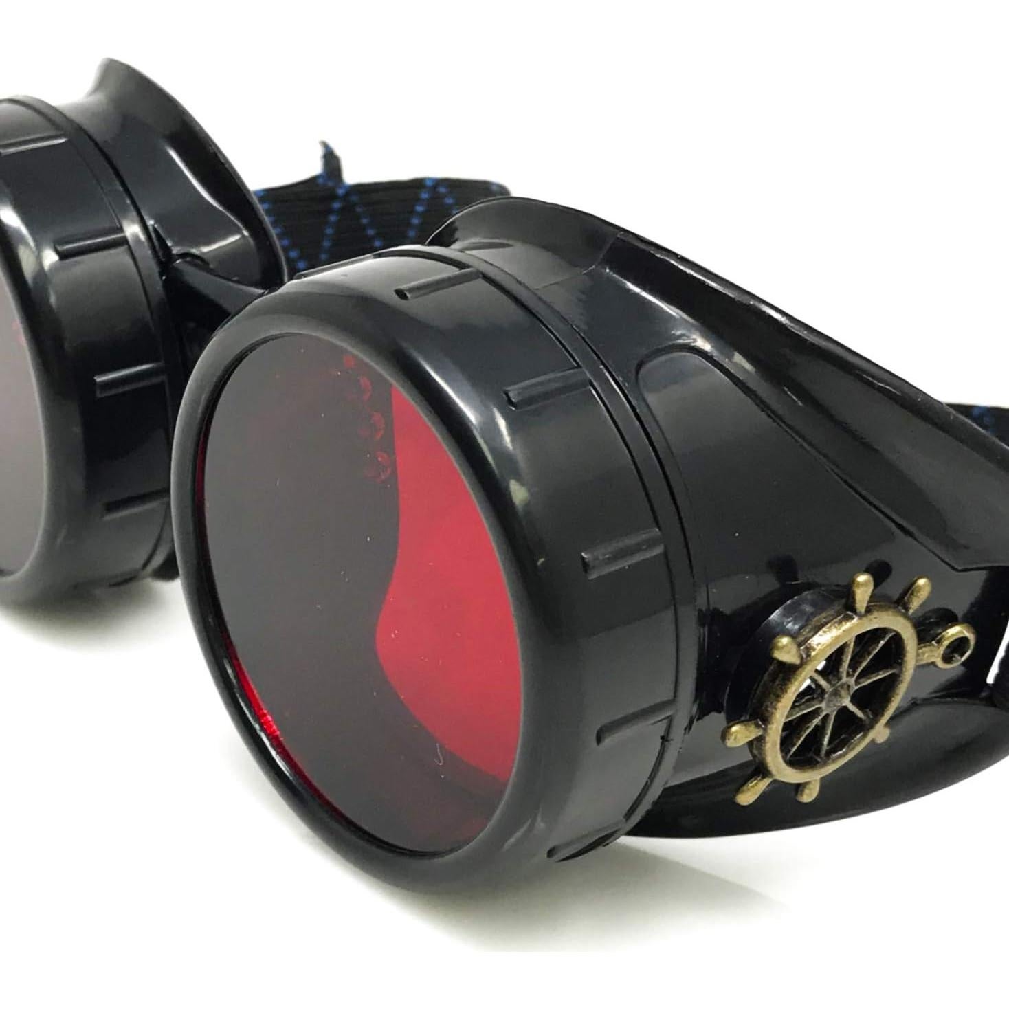 Gafas Steampunk UMBRELLALABORATORY Rojas Ajustables