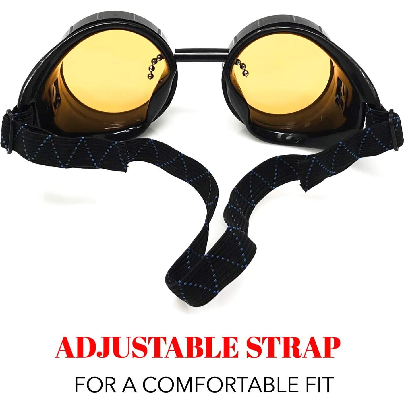 Gafas Steampunk UMBRELLALABORATORY Naranja Neón UV