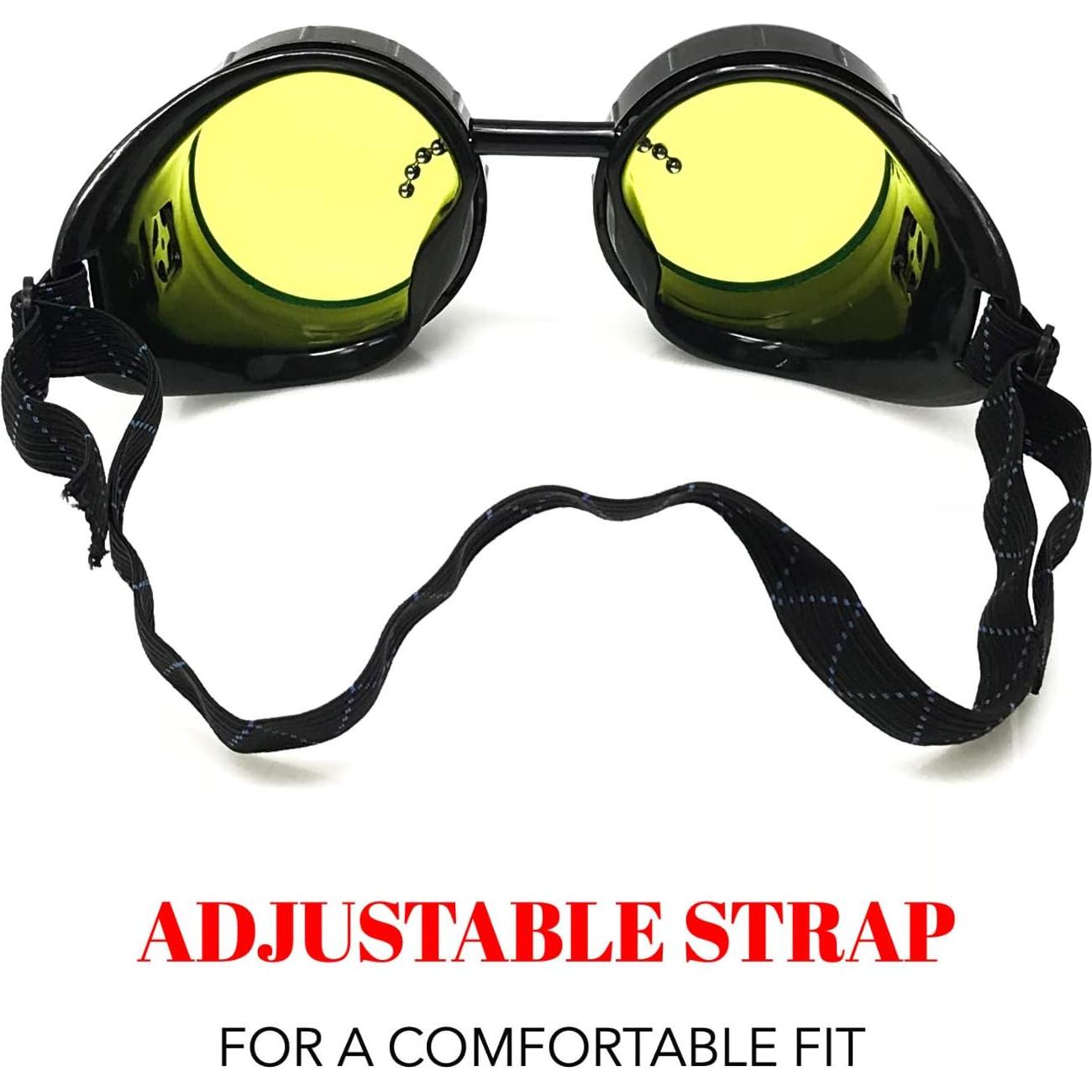 Gafas Steampunk UMBRELLALABORATORY Neón Verde Ajustables