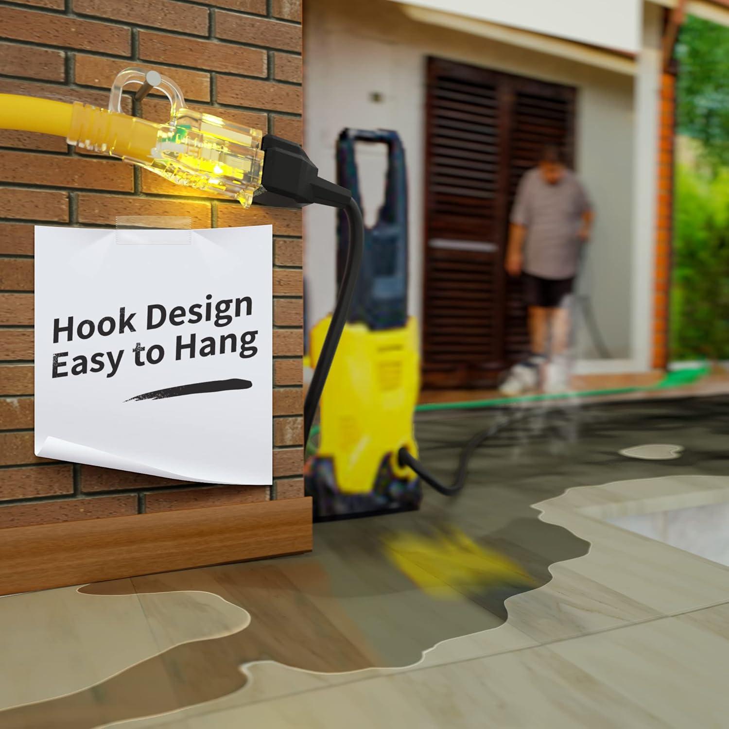 Cable de Extensión 12/3 POWGRN 30.48m Impermeable Amarillo