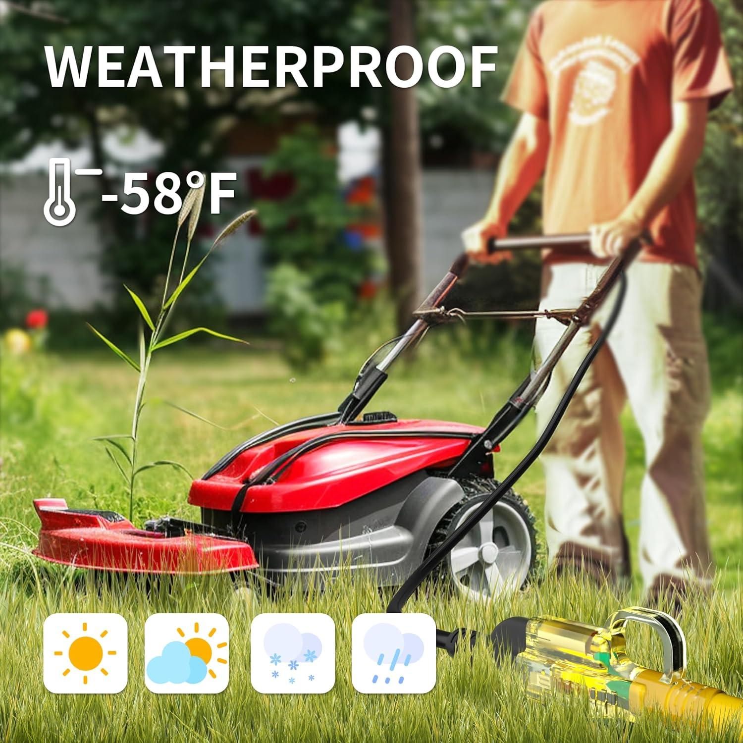 Cable de Extensión 12/3 POWGRN 30.48m Impermeable Amarillo