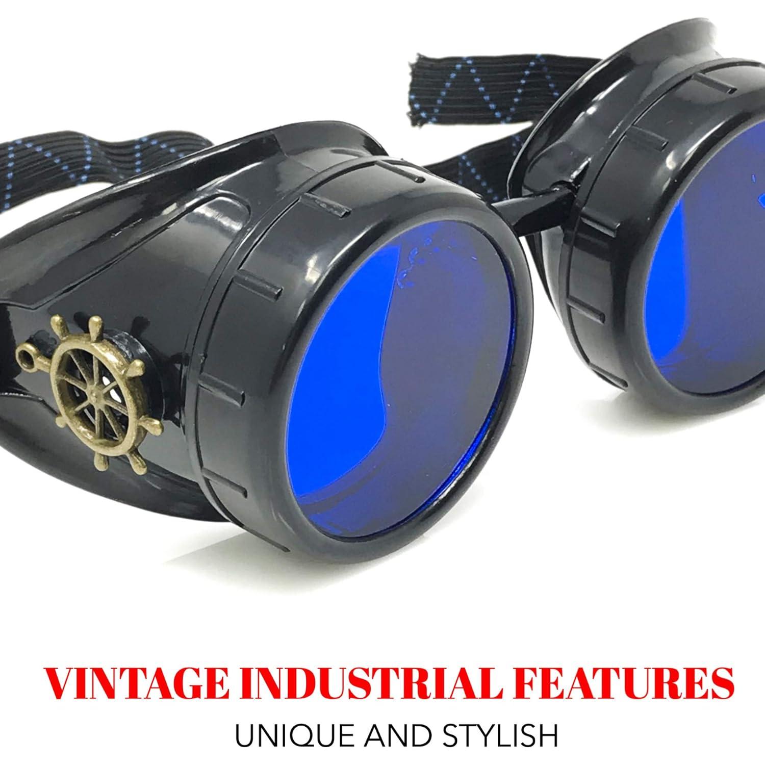 Gafas Steampunk UMBRELLALABORATORY RSW Azul Celeste