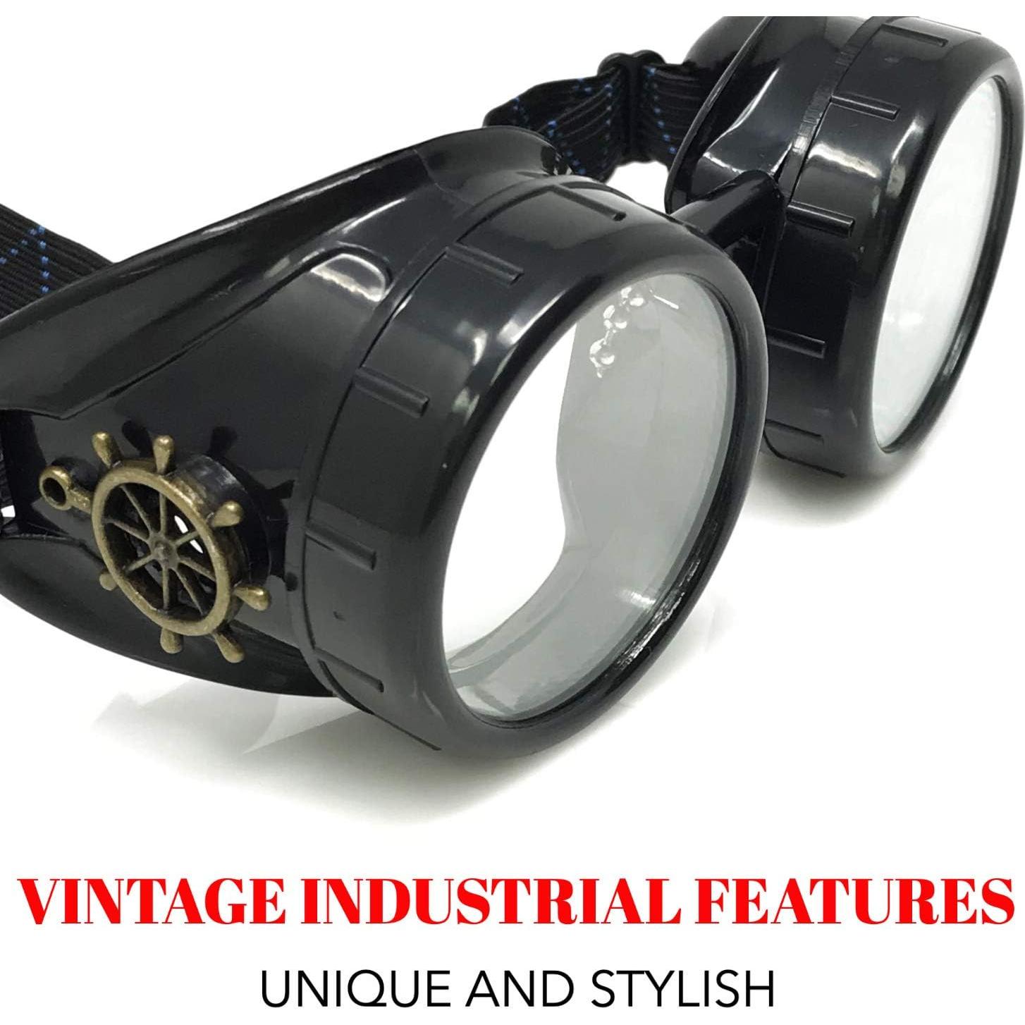 Gafas Steampunk UMBRELLALABORATORY, Estilo Vintage