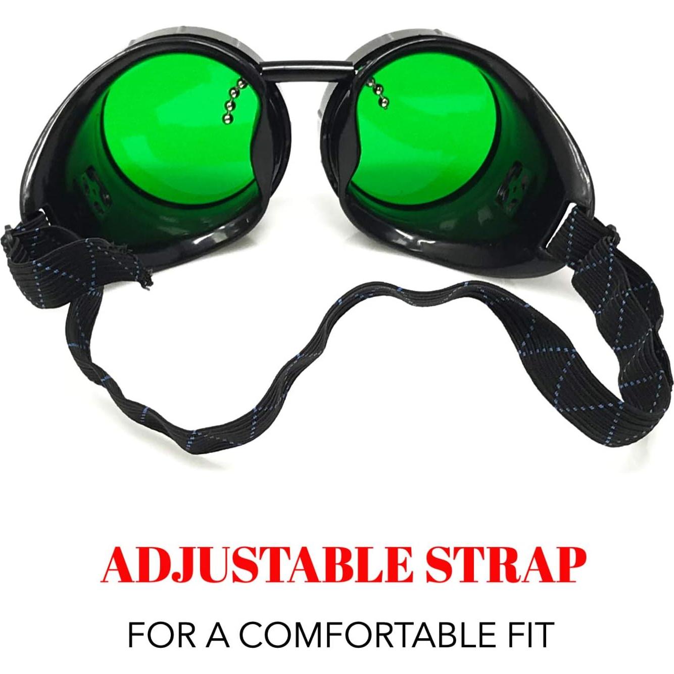 Gafas Steampunk UMBRELLALABORATORY Verde Esmeralda