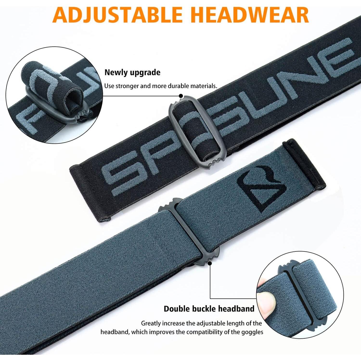 Gafas de esquí SPOSUNE ATV Doble Lente Anti-Vaho Unisex