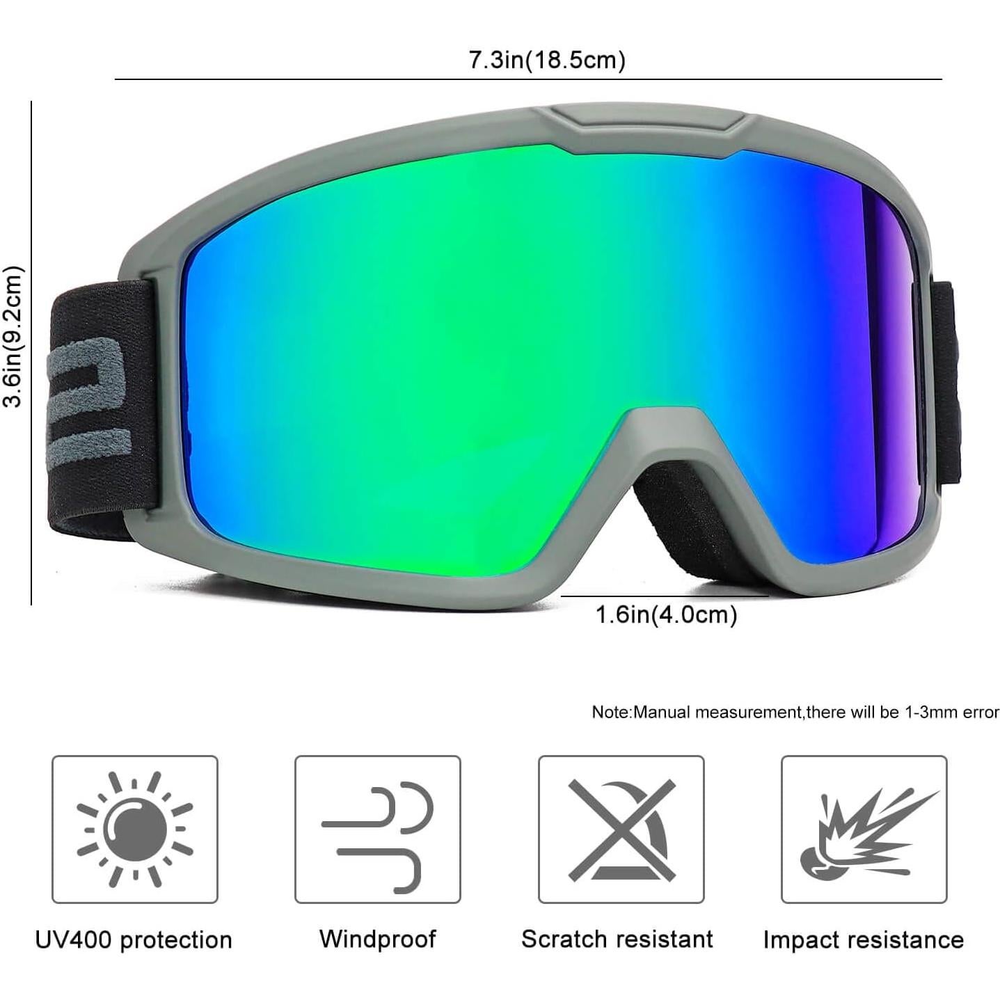 Gafas de esquí SPOSUNE Doble Lente Anti-Vaho UV400