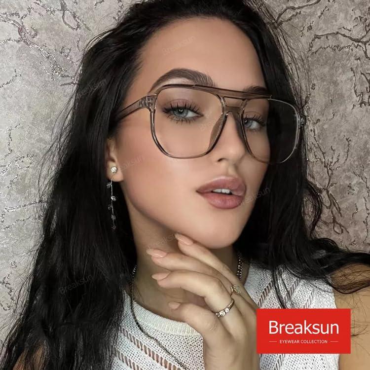 Gafas de sol cuadradas Breaksun B68 con bloqueo luz azul