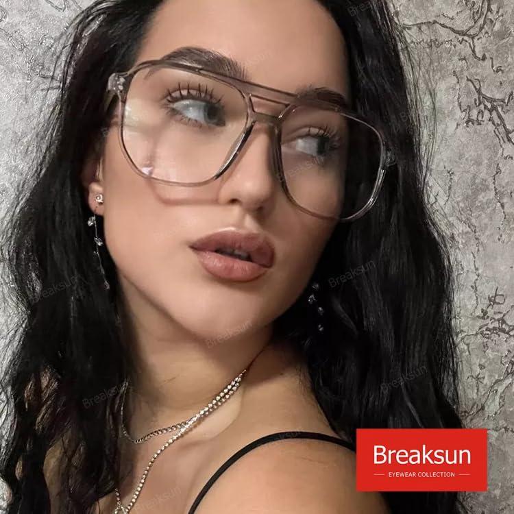 Gafas de sol cuadradas Breaksun B68 con bloqueo luz azul