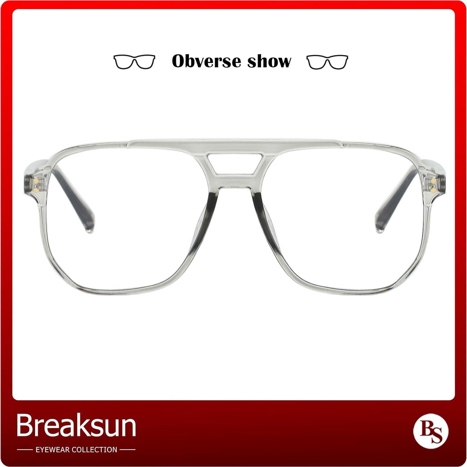 Gafas de sol cuadradas Breaksun B68 con bloqueo luz azul