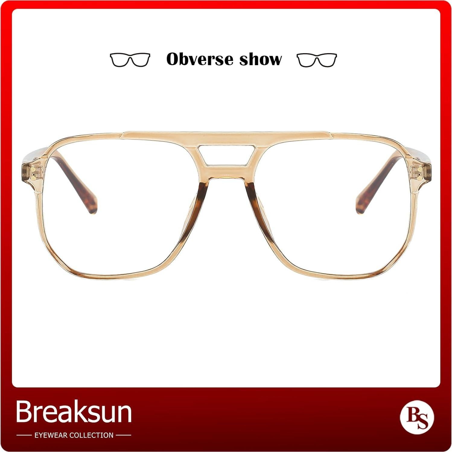 Gafas Retro Cuadradas Breaksun con Lentes Bloqueadores