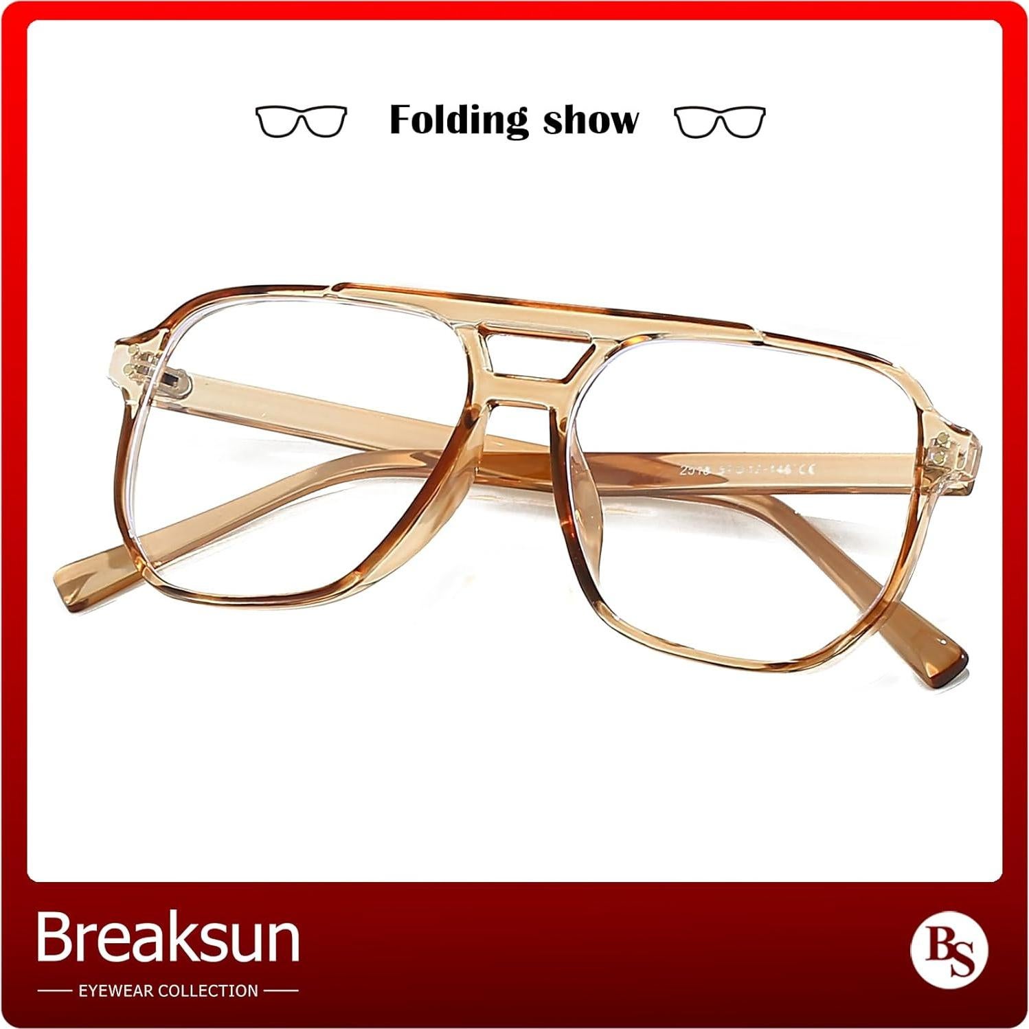 Gafas Retro Cuadradas Breaksun con Lentes Bloqueadores