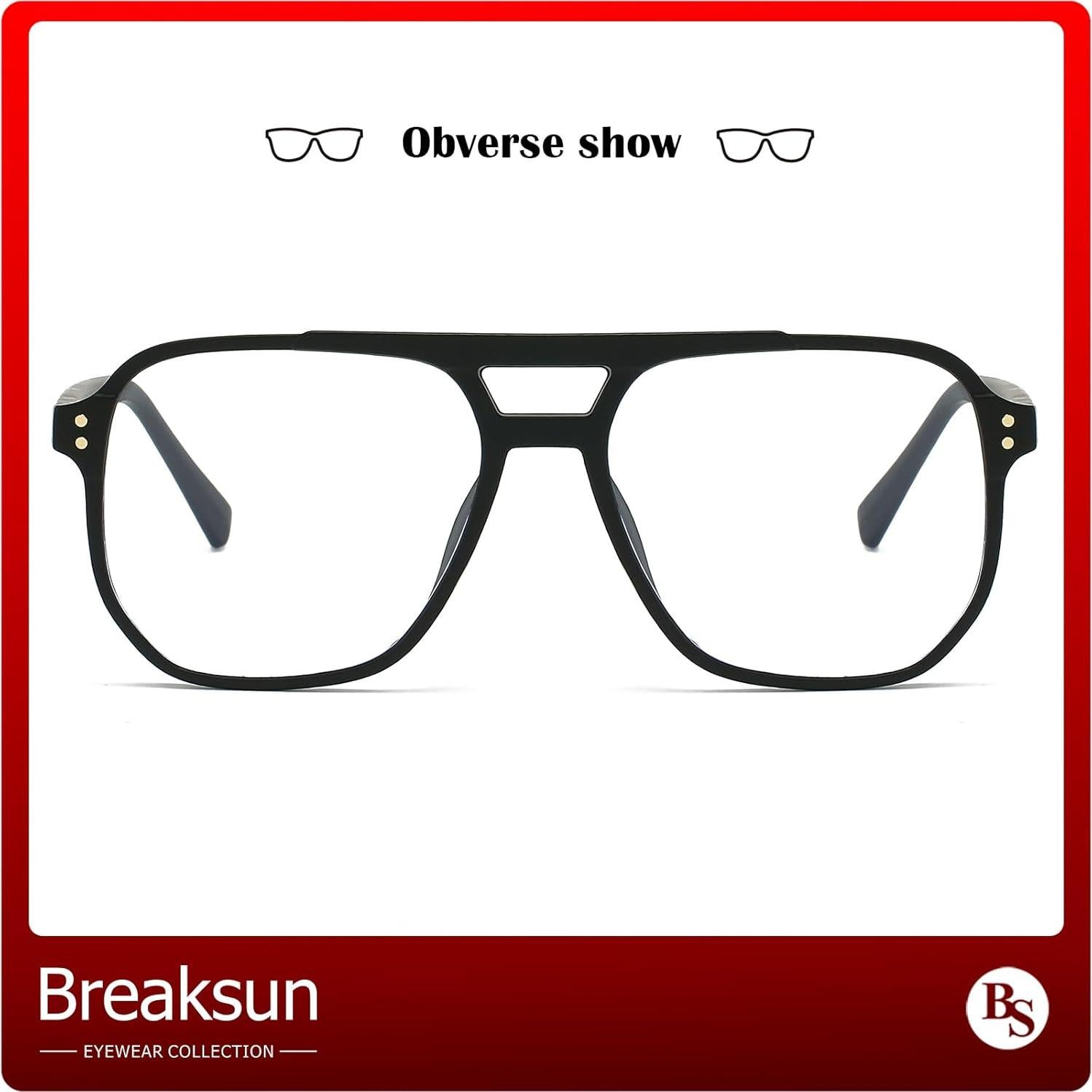 Gafas de sol cuadradas Breaksun A3 Negro Mate 54mm